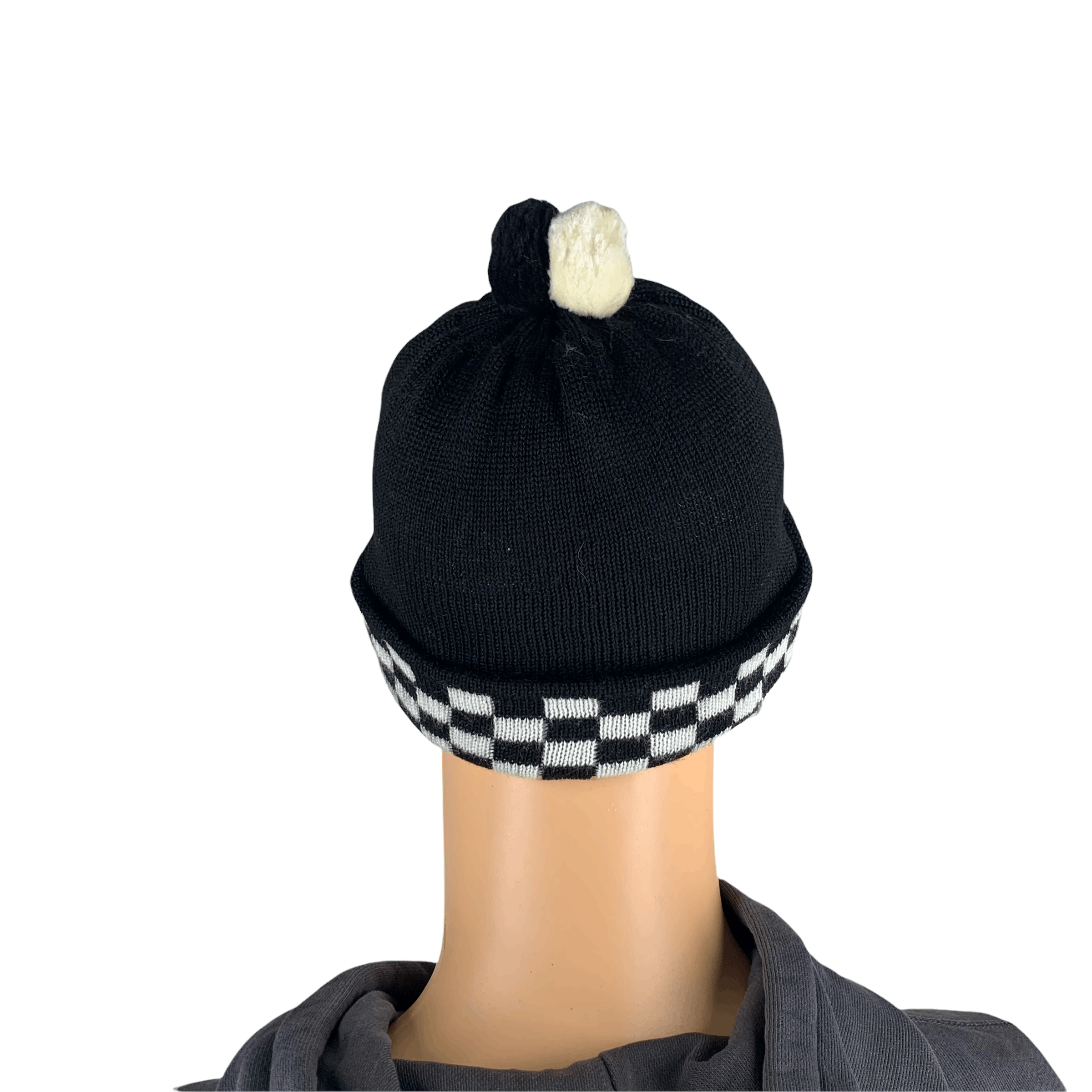 Japanese Brand Mcnina ABC Chessboard Snow Hat / Beanie / Snow Cap #7-A Size ONE SIZE - 4 Thumbnail