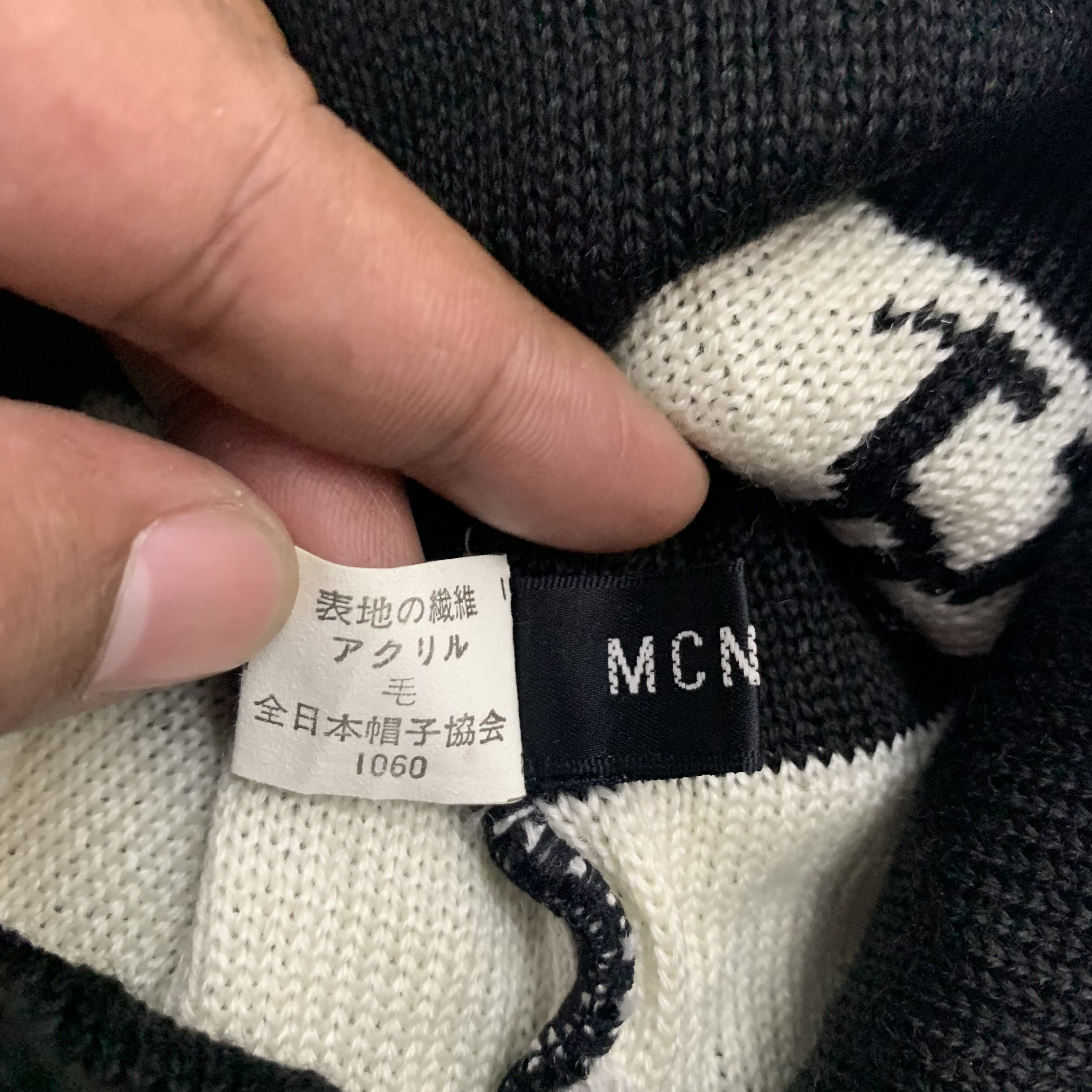 Japanese Brand Mcnina ABC Chessboard Snow Hat / Beanie / Snow Cap #7-A Size ONE SIZE - 5 Thumbnail