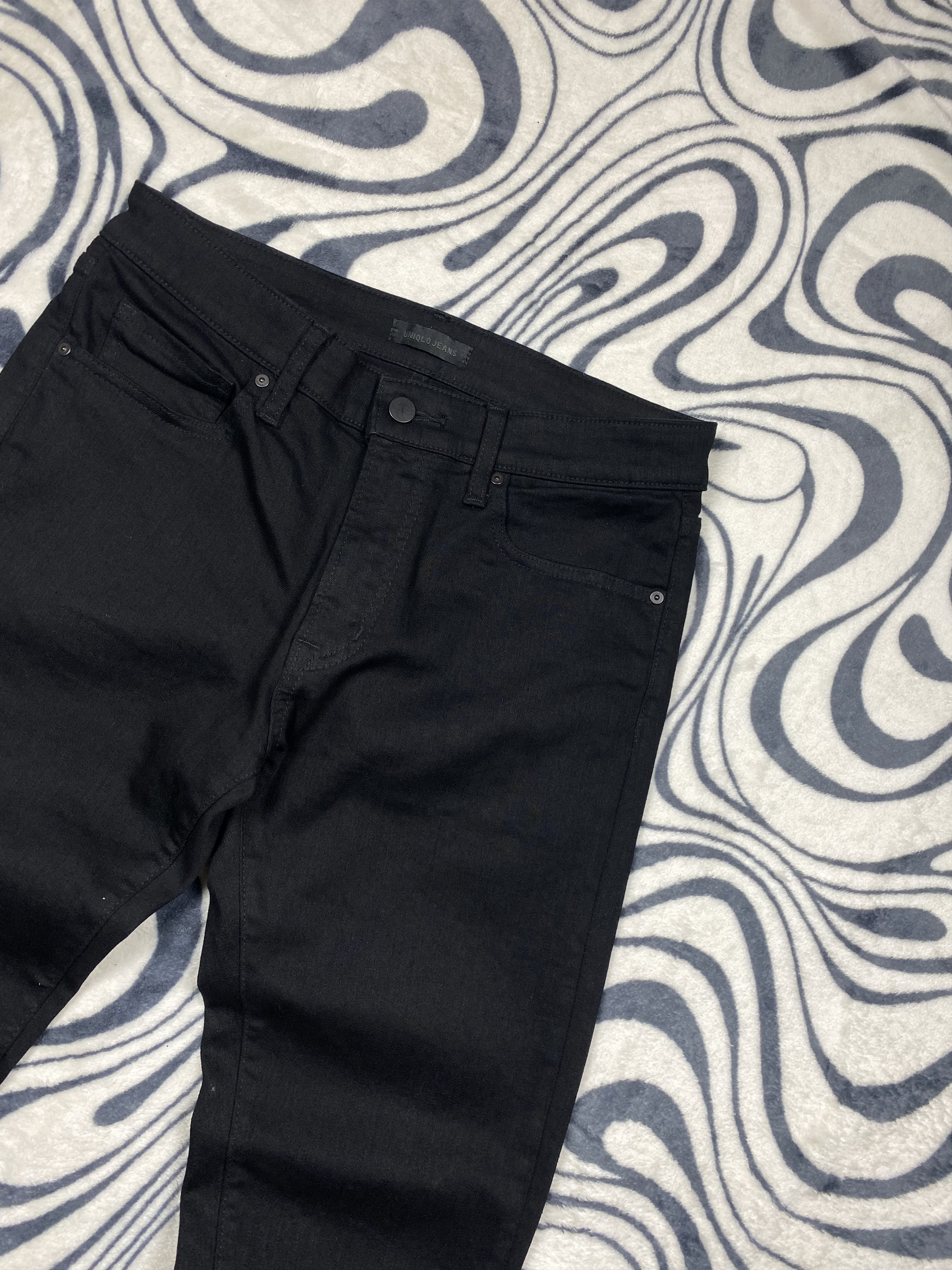 Uniqlo Uniqlo Mens Black Denim Pants Jeans Size US 31 - 2 Thumbnail