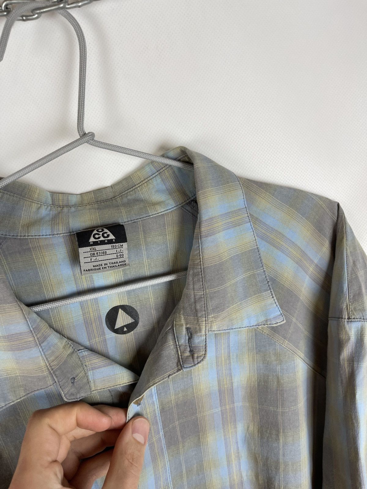 Nike ACG Nike ACG vintage y2k checkered blue short sleeve shirt Size US XXL / EU 58 / 5 - 11 Thumbnail