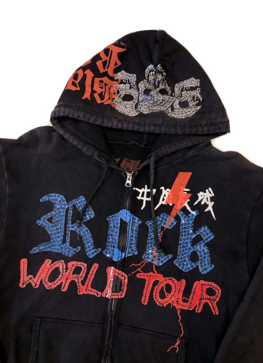 Vintage 🔥RARE The Great China Wall Rock World Tour Swarovski Hoodie Size US M / EU 48-50 / 2 - 3 Thumbnail