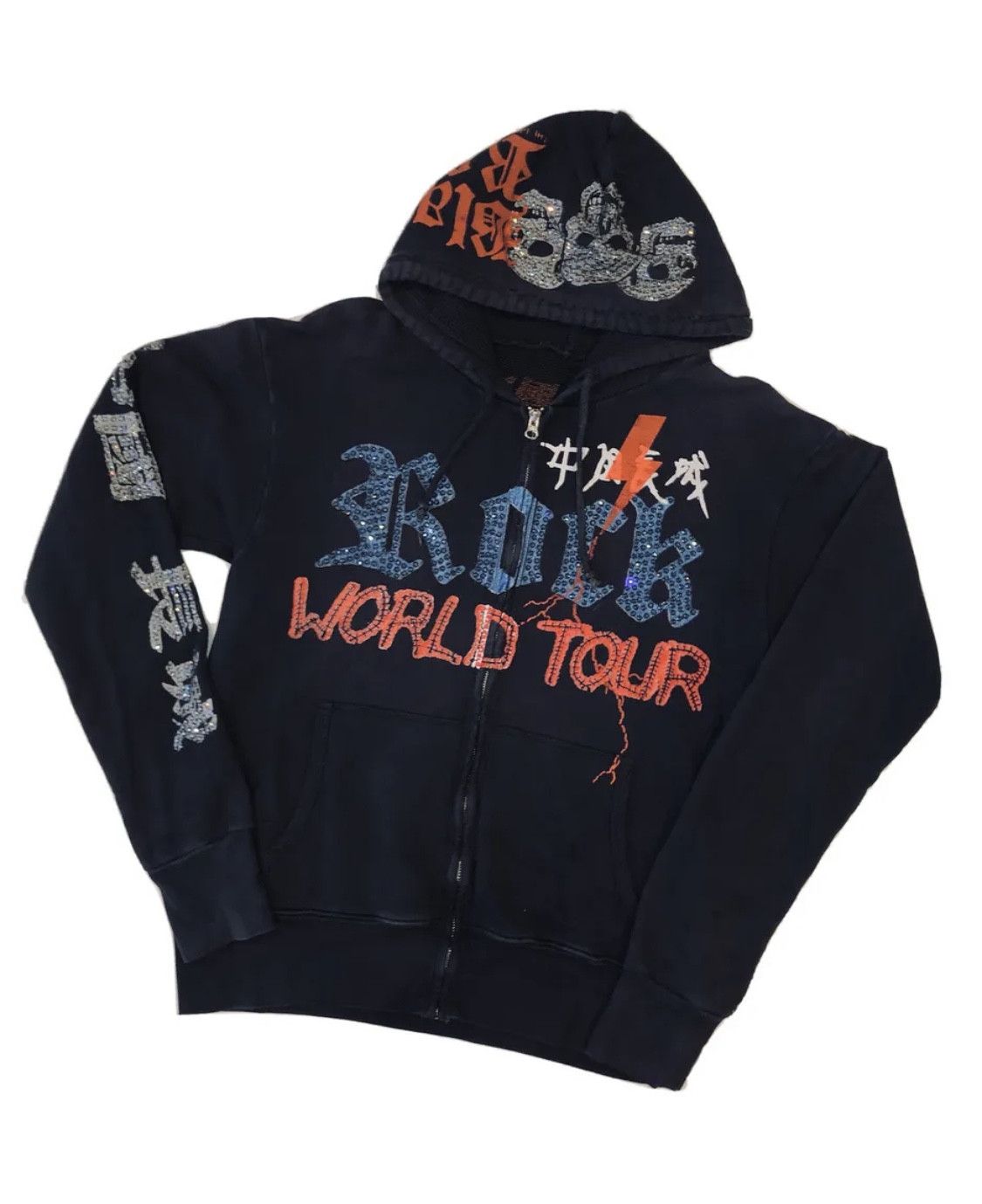 Vintage 🔥RARE The Great China Wall Rock World Tour Swarovski Hoodie Size US M / EU 48-50 / 2 - 1 Preview