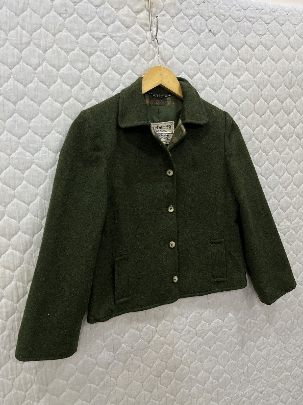Burberry (Ww). VINTAGE BURBERRYS WOOL JACKET Size L / US 10 / IT 46 - 3 Thumbnail