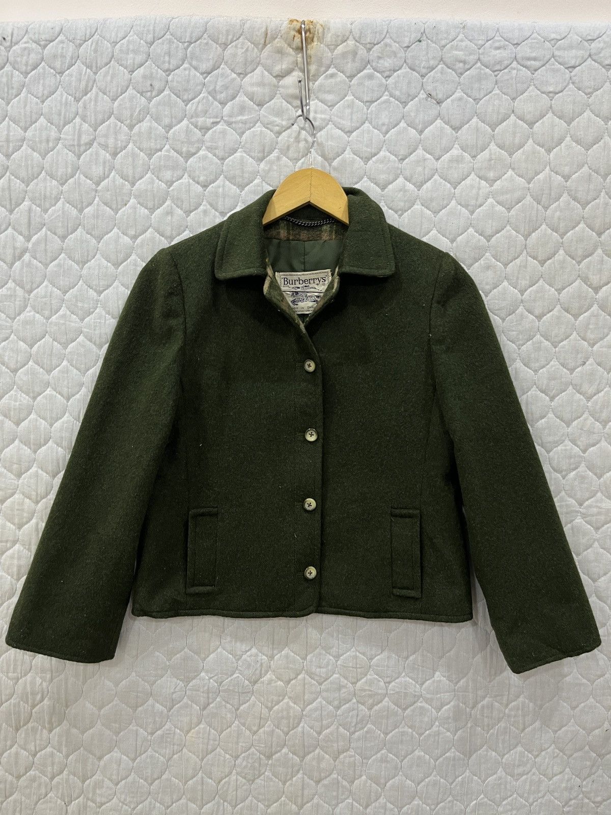 Burberry (Ww). VINTAGE BURBERRYS WOOL JACKET Size L / US 10 / IT 46 - 1 Thumbnail