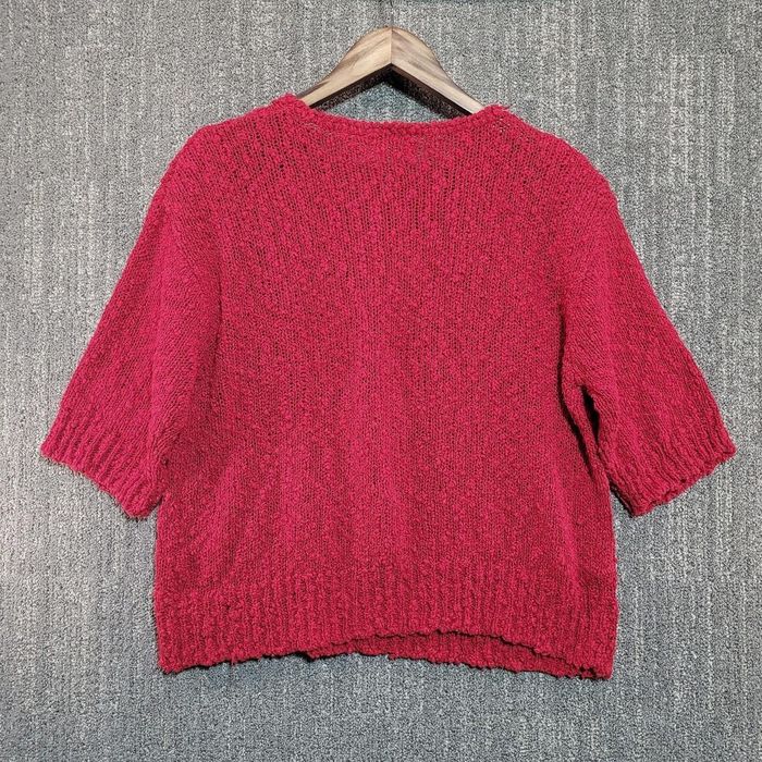 Short Sleeve Red Sweater