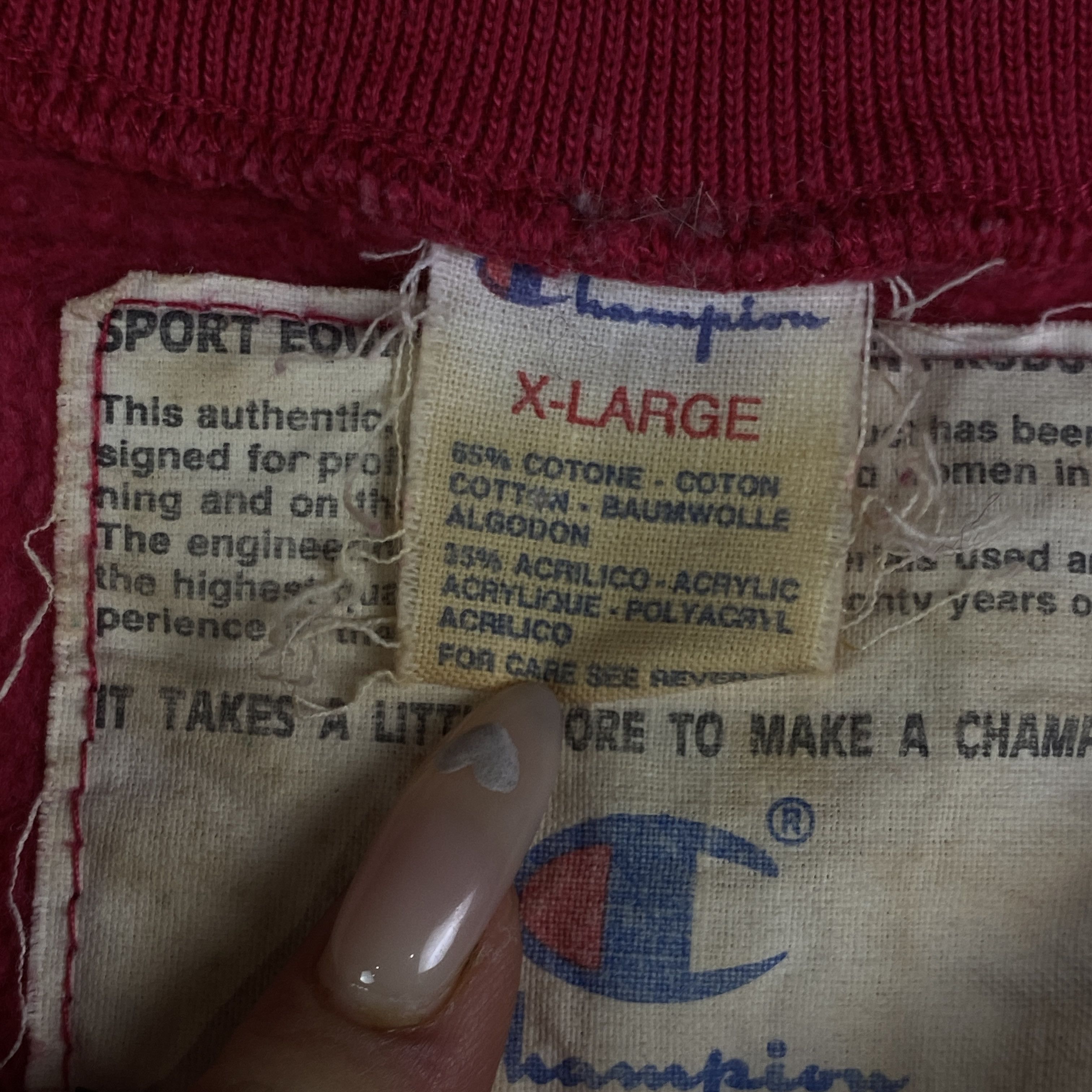Champion × Vintage Mens Sweatshirt Pullover Champion Vintage Size XL Size US XL / EU 56 / 4 - 5 Thumbnail