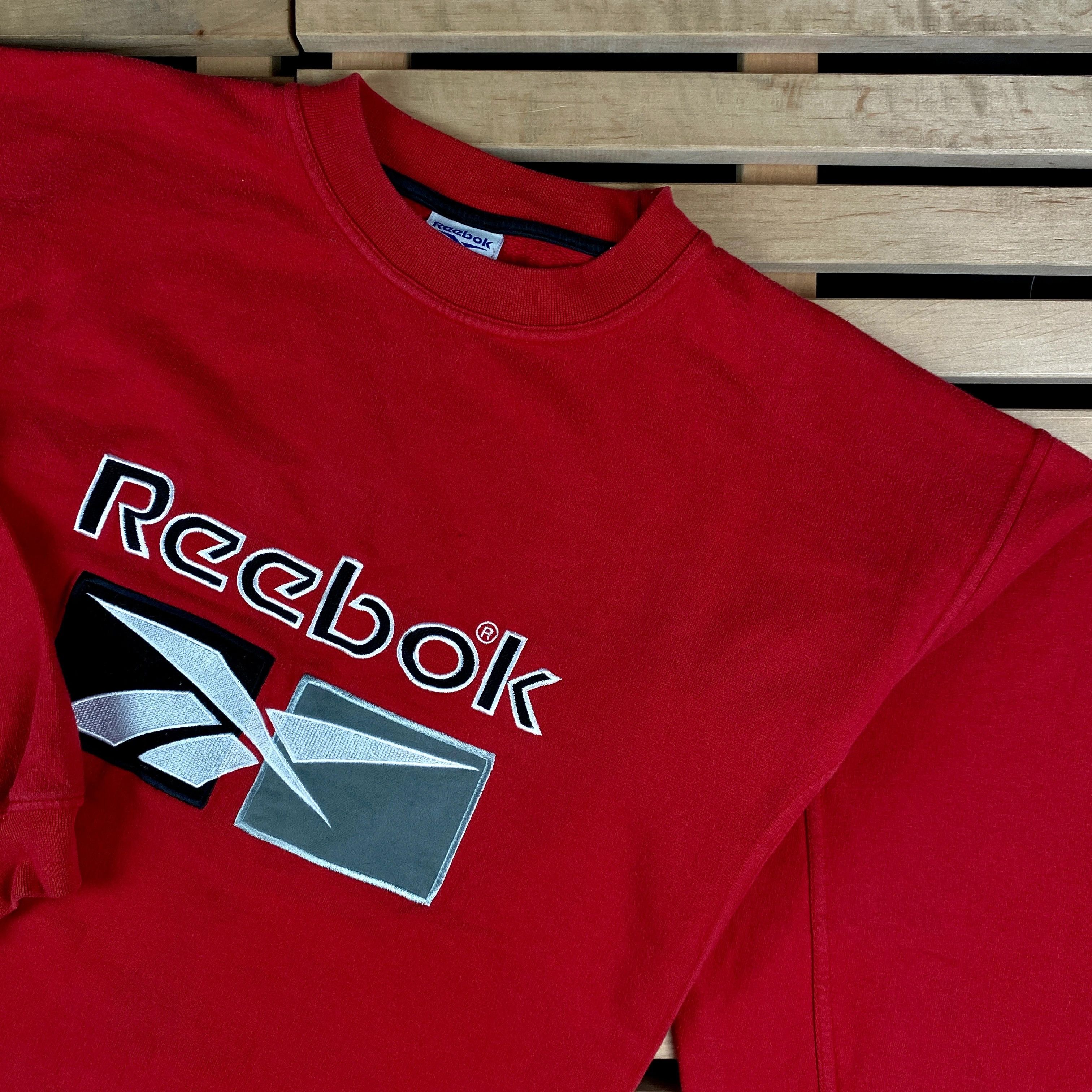 Reebok × Vintage Mens Sweatshirt Reebok Vintage Big Print Size XL Size US XL / EU 56 / 4 - 2 Thumbnail
