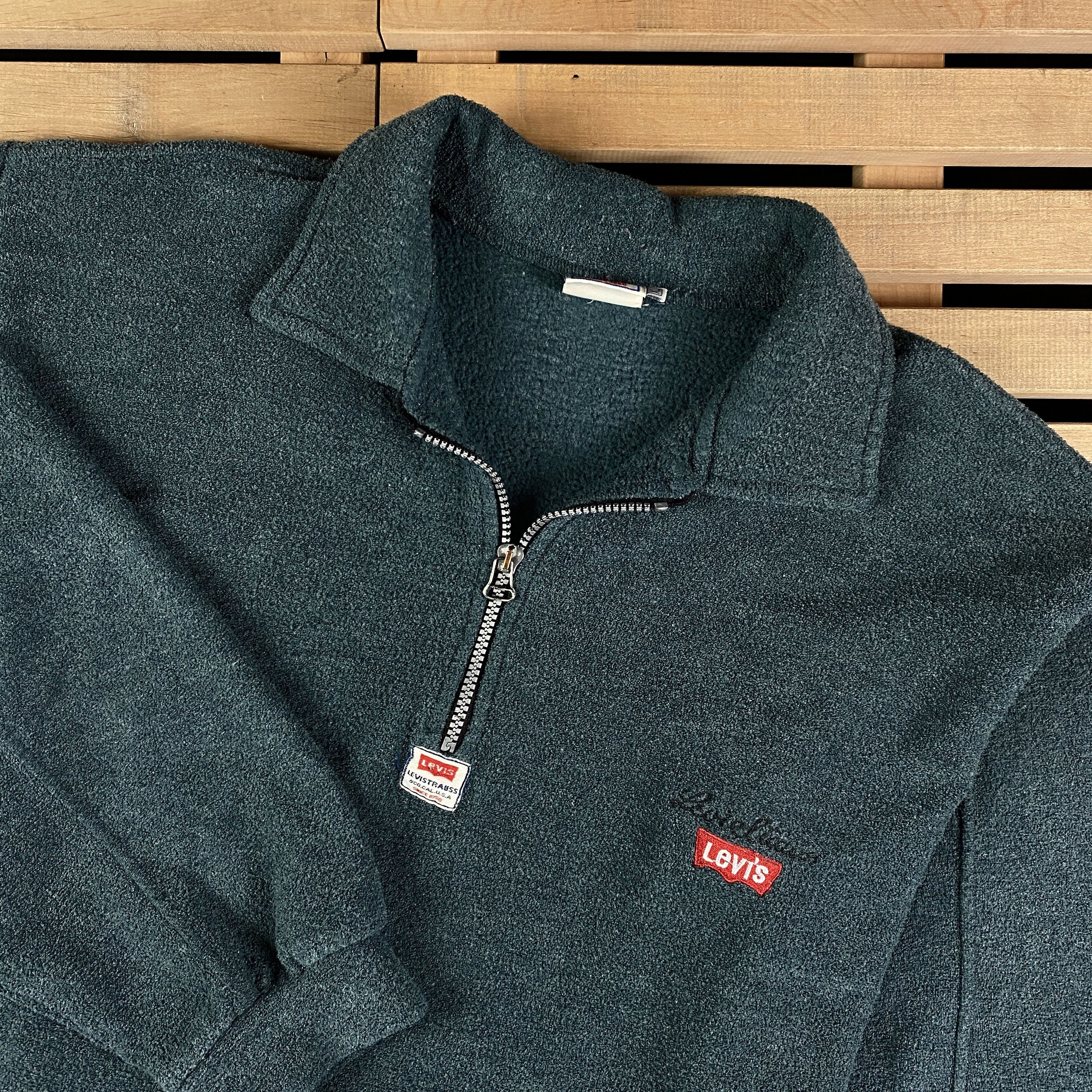 Levi's × Levi's Vintage Clothing × Vintage Mens Zip Fleece Jumper Sweatshirt Levi’s Vintage Size XL Size US XL / EU 56 / 4 - 2 Thumbnail