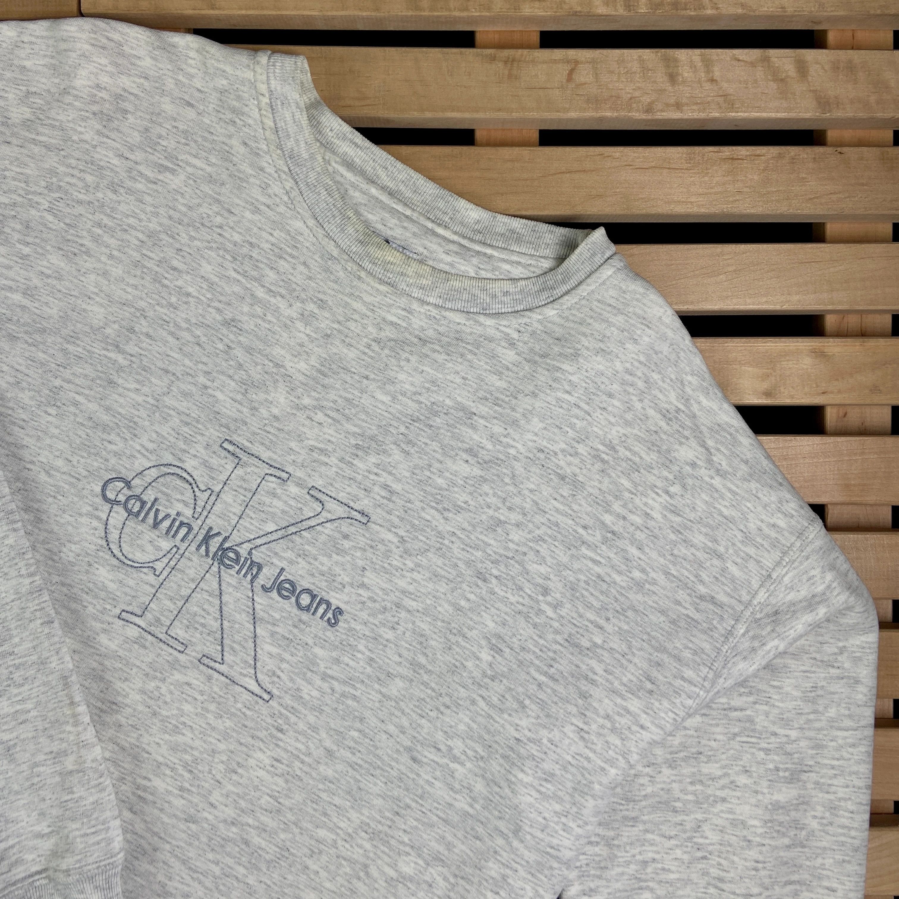 Calvin Klein × Vintage Sweatshirt Calvin Klein Jeans Vintage Big Print Size XL Size US XL / EU 56 / 4 - 2 Thumbnail