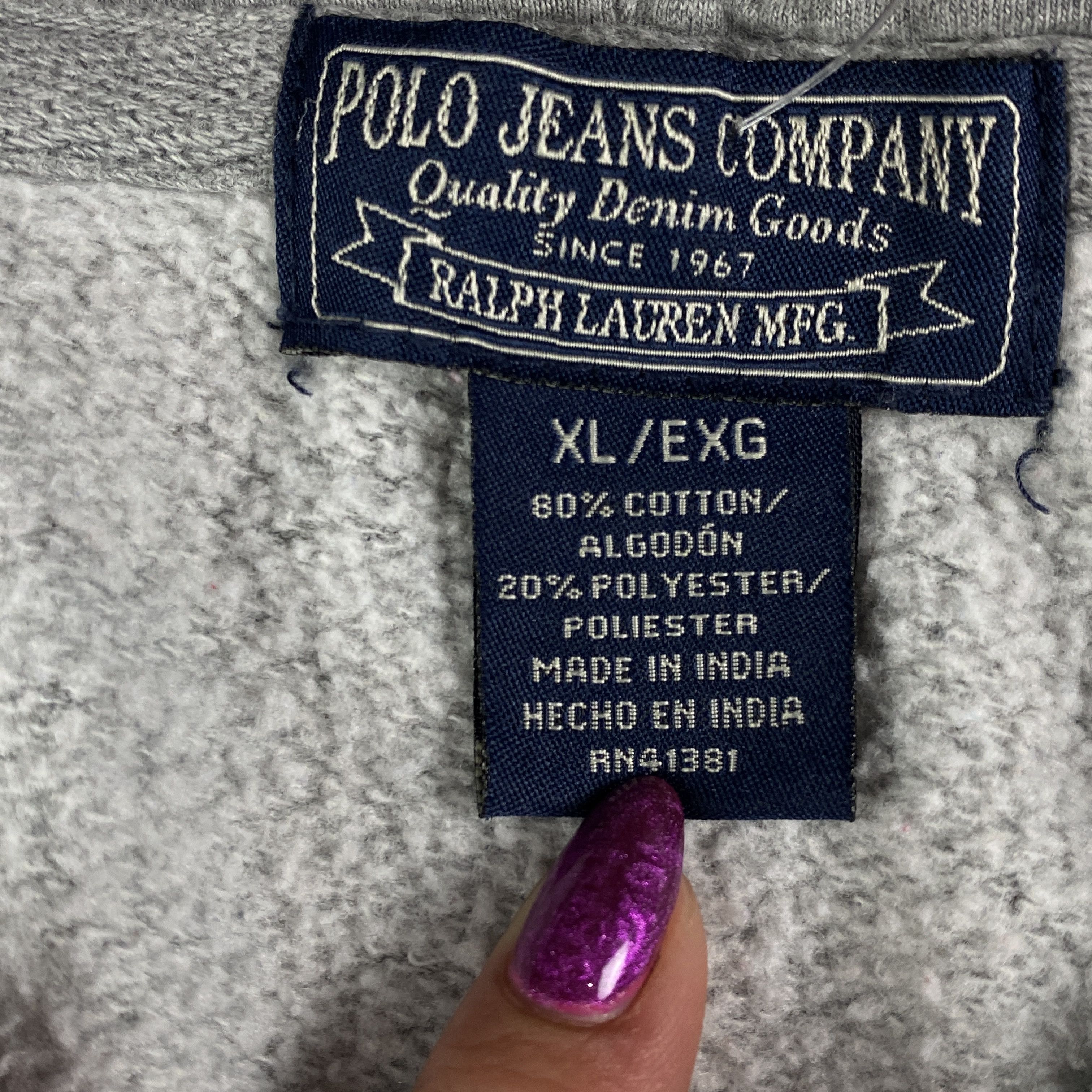 Polo Ralph Lauren × Ralph Lauren × Vintage Mens Hoodies Polo Jans Ralph Lauren Vintage Size XL Size US XL / EU 56 / 4 - 5 Thumbnail