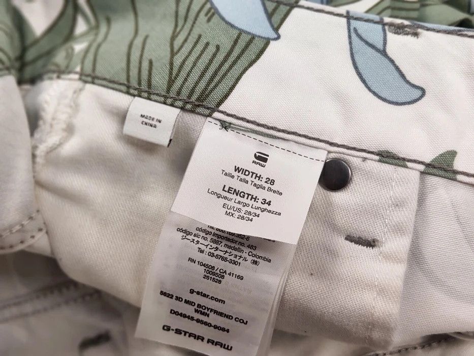 G-Star G Star Raw 5622 3d mid Boyfriend Colored Floral Art Jeans Size US 30 / EU 46 - 9 Thumbnail