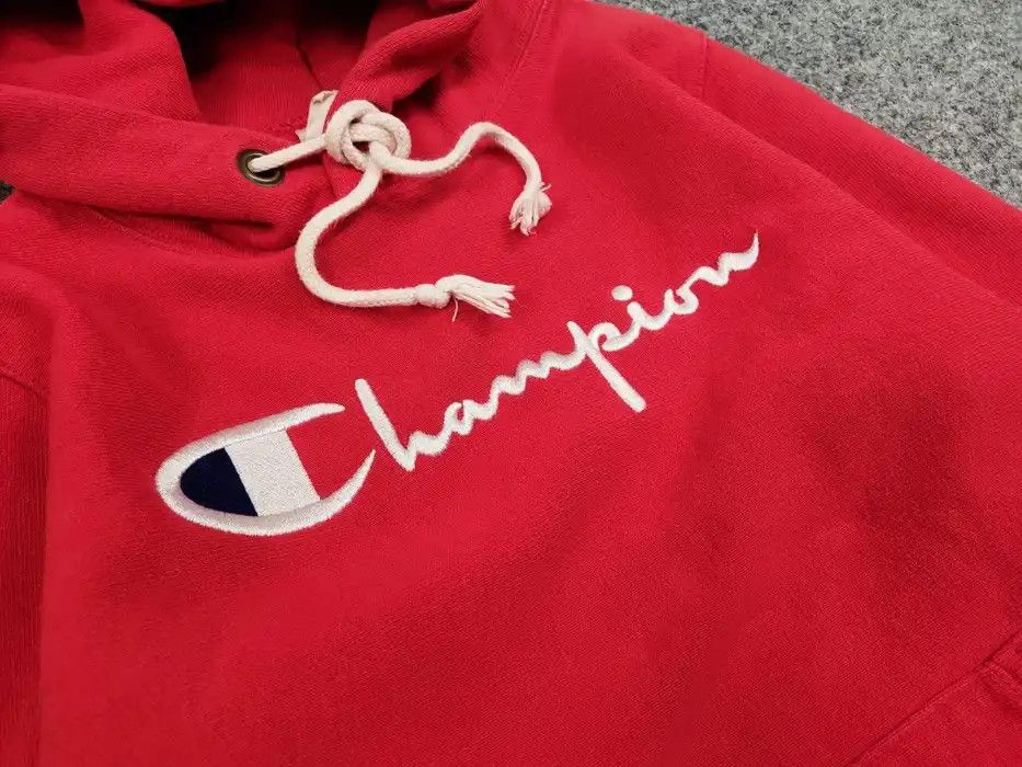 Champion Vintage Champion Reverse Weave warm up Red Logo Hoodie Size US S / EU 44-46 / 1 - 8 Thumbnail