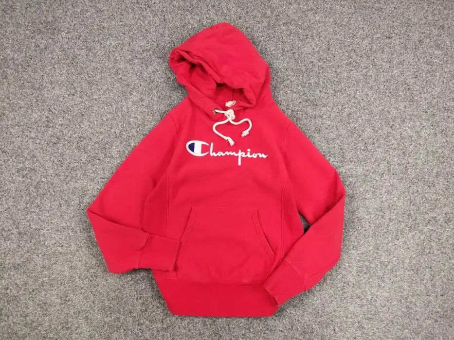 Champion Vintage Champion Reverse Weave warm up Red Logo Hoodie Size US S / EU 44-46 / 1 - 6 Thumbnail