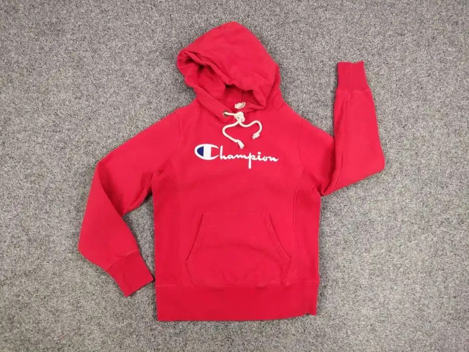 Champion Vintage Champion Reverse Weave warm up Red Logo Hoodie Size US S / EU 44-46 / 1 - 5 Thumbnail