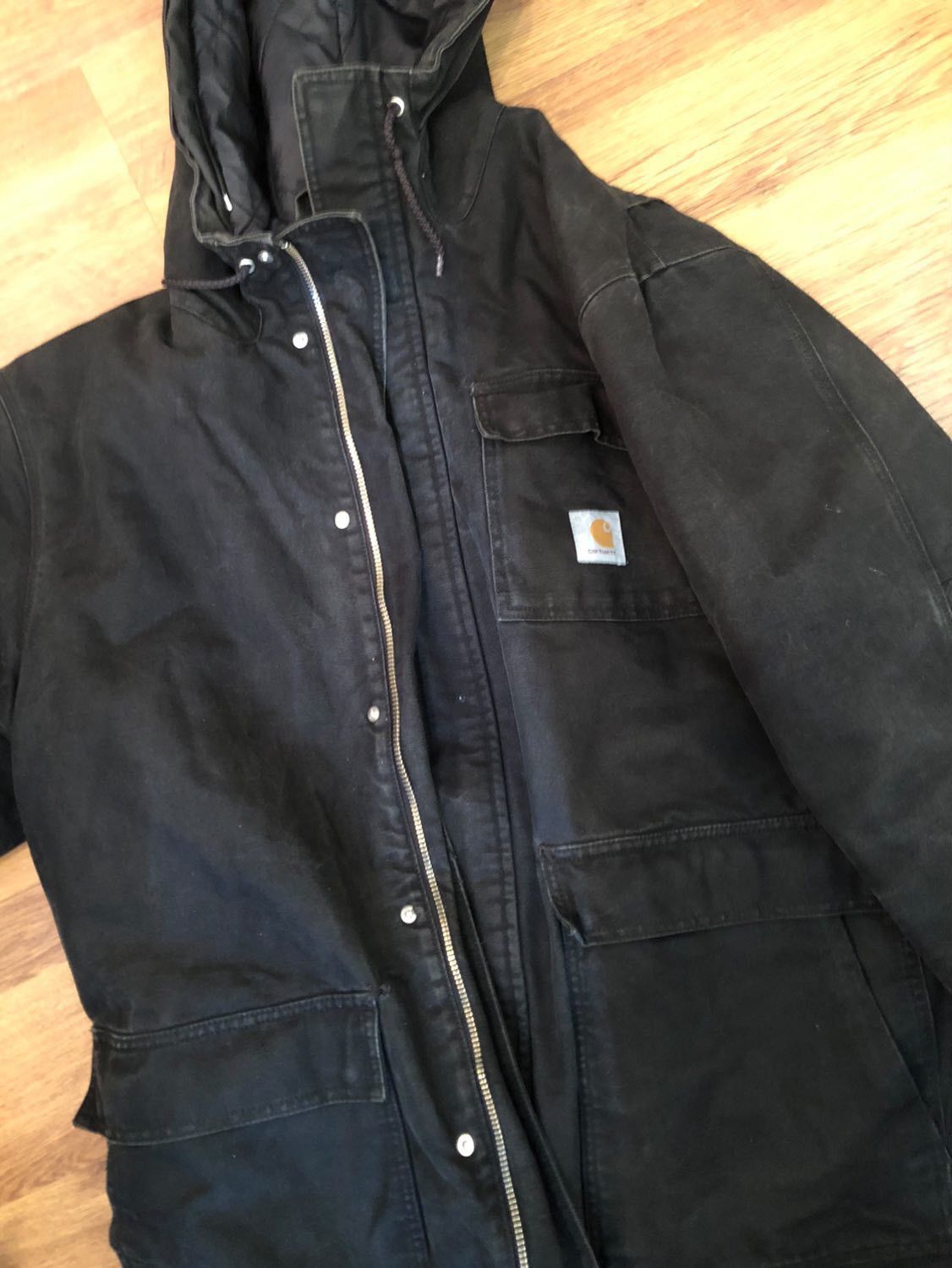 Carhartt Distressed Faded Vintage CARHARTT Parka Workwear Jacket Size US XL / EU 56 / 4 - 2 Thumbnail