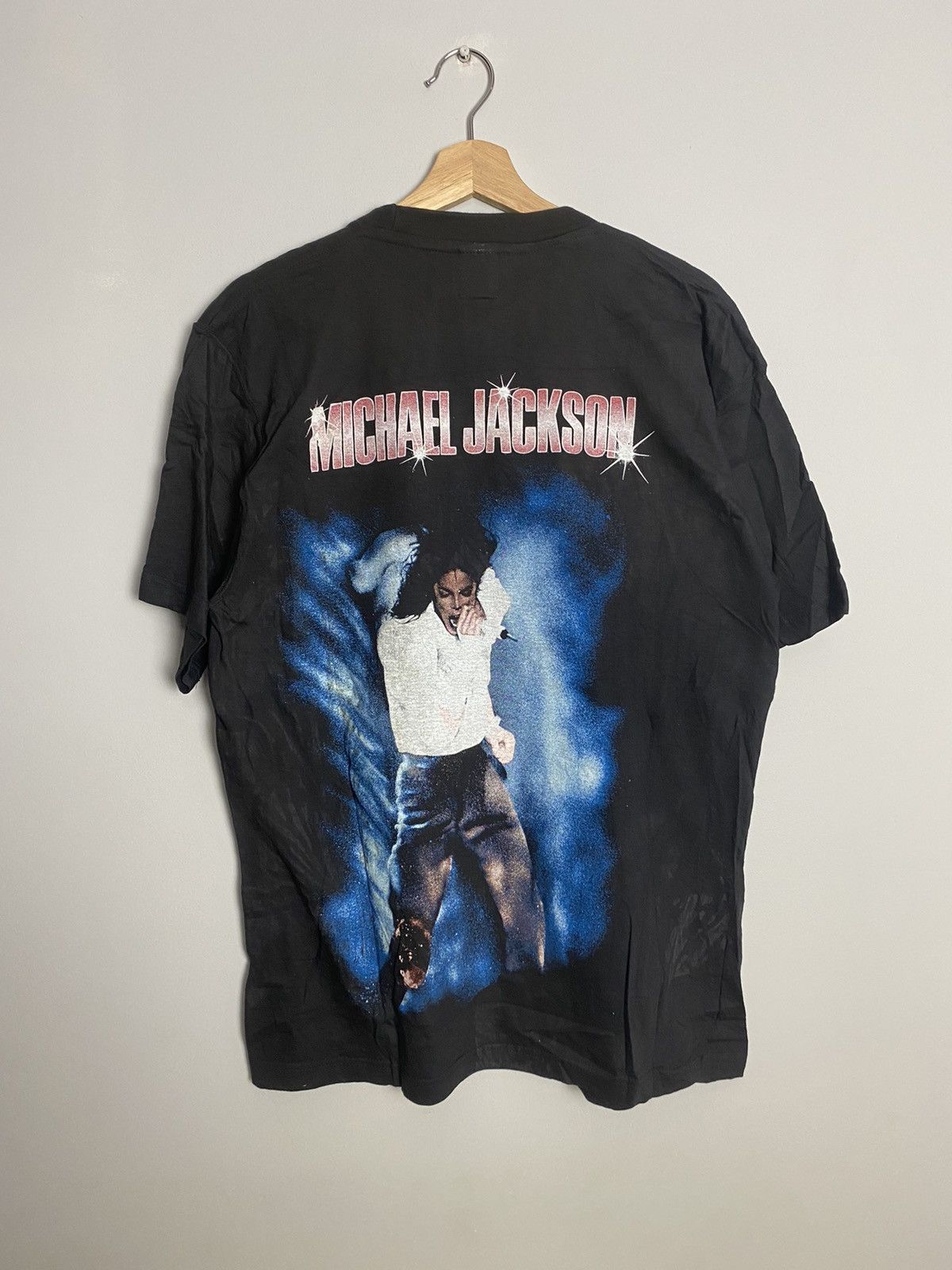 Band Tees Rare Vintage 90s Michael Jackson King Of Pop Music Band Tee Size US XL / EU 56 / 4 - 2 Thumbnail