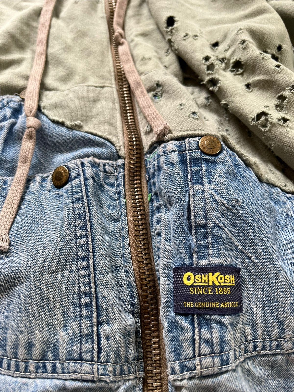 Greg Lauren 2017 Archive 50/50 Split Hybrid Hood Size US XL / EU 56 / 4 - 8 Thumbnail