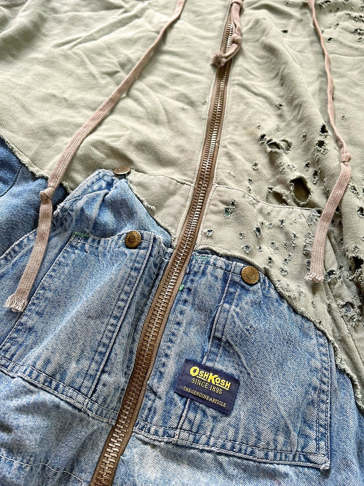 Greg Lauren 2017 Archive 50/50 Split Hybrid Hood Size US XL / EU 56 / 4 - 4 Thumbnail