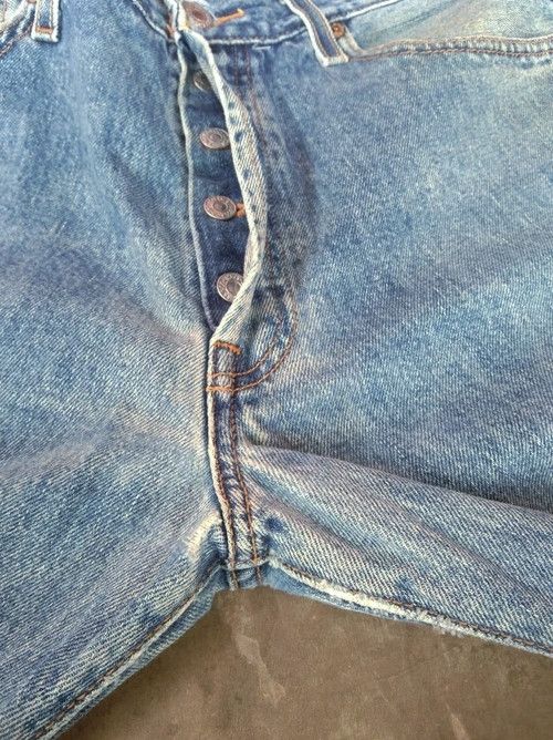 Levi's × Vintage Vintage Levis 501 Straight Leg Distressed Jeans 34x30 Size US 34 / EU 50 - 5 Thumbnail
