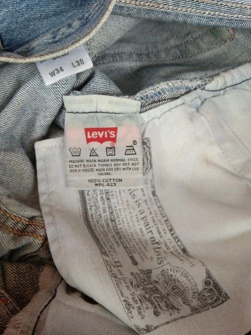 Levi's × Vintage Vintage Levis 501 Straight Leg Distressed Jeans 34x30 Size US 34 / EU 50 - 6 Thumbnail