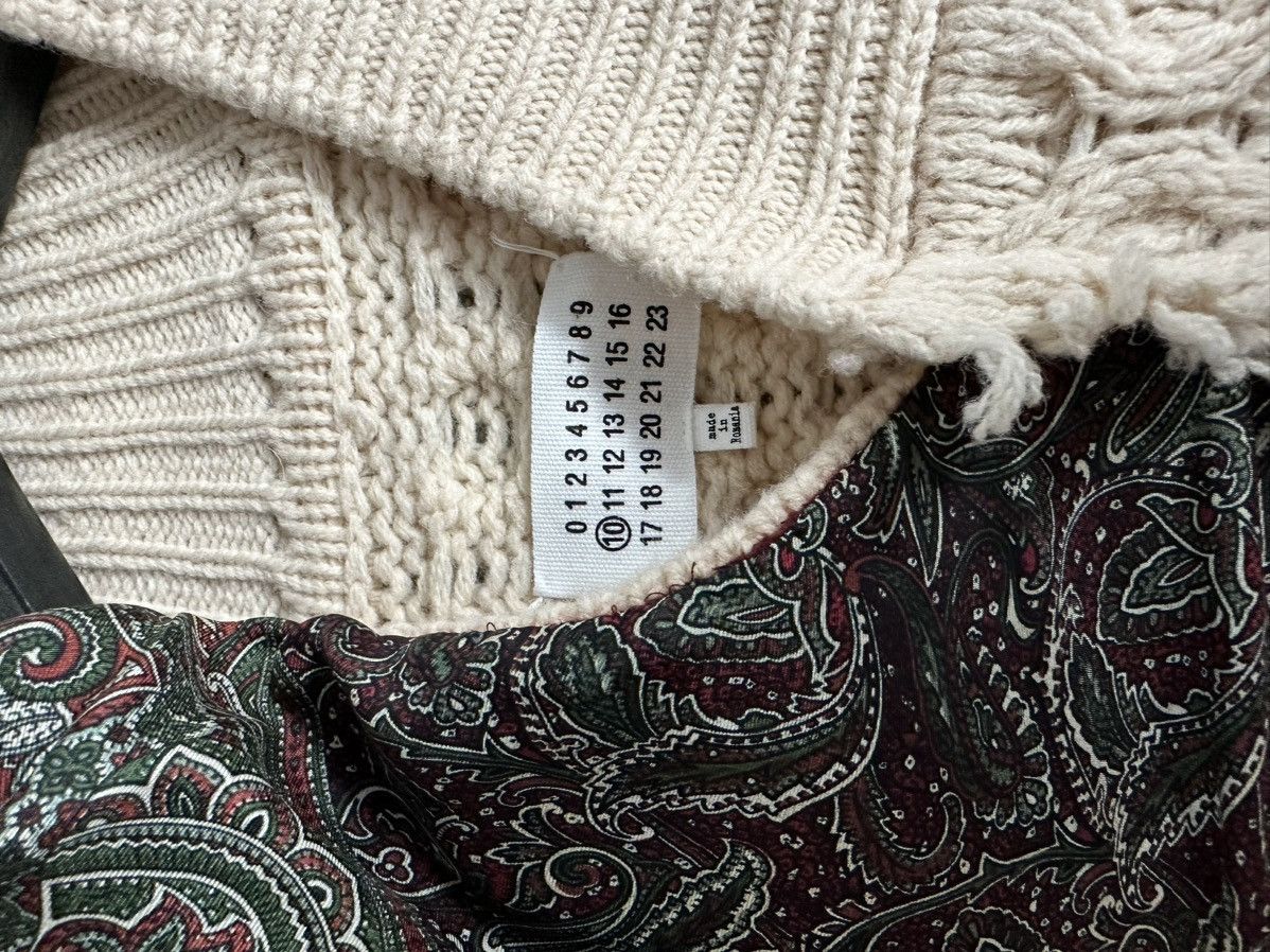 Maison Margiela maison margiela cable knit sweater w/ scarf detail Size US S / EU 44-46 / 1 - 3 Thumbnail