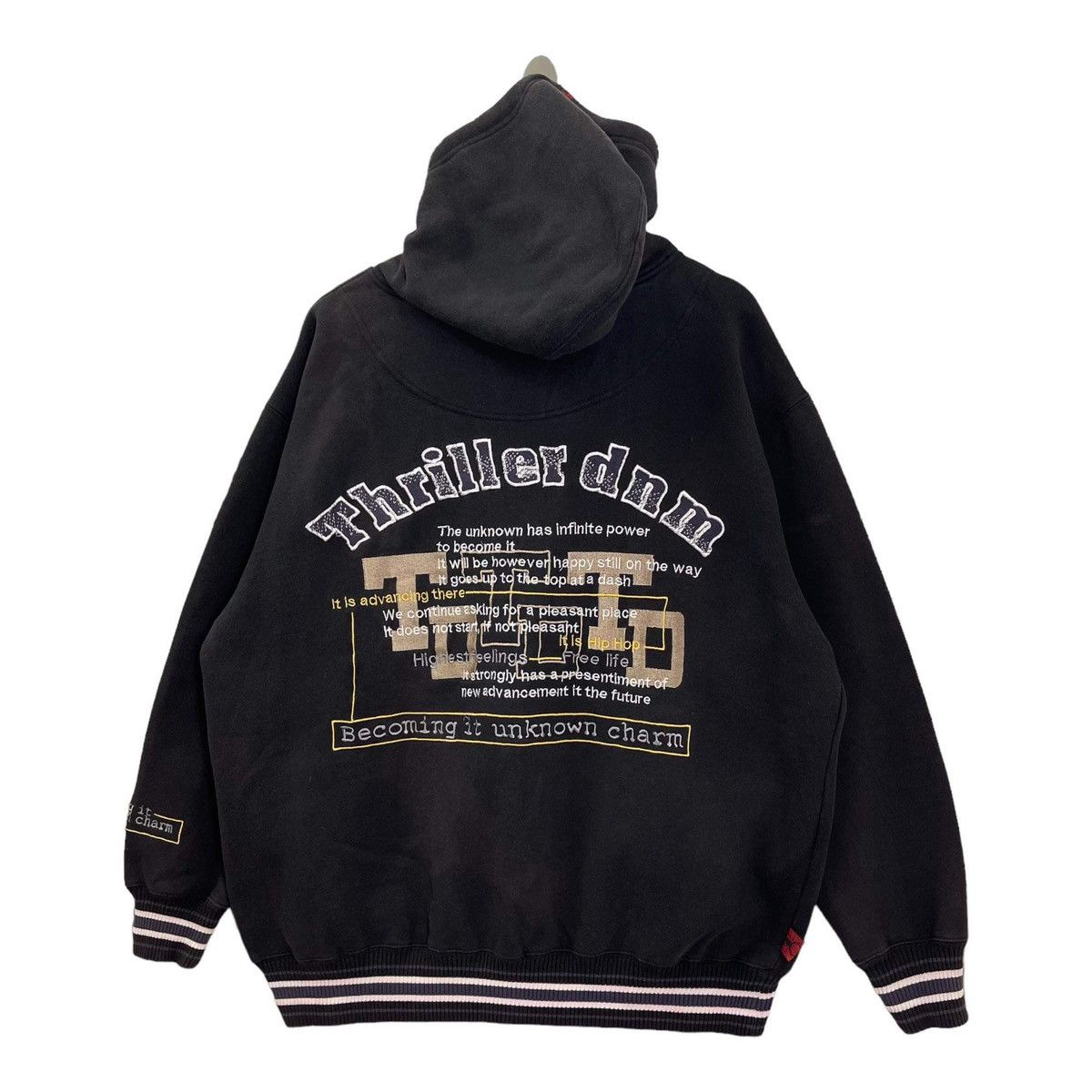 Japanese Brand × Vintage JAPANASE!! Thiriller Denim Big Back Logo Zipper Hoodies Size US L / EU 52-54 / 3 - 3 Thumbnail