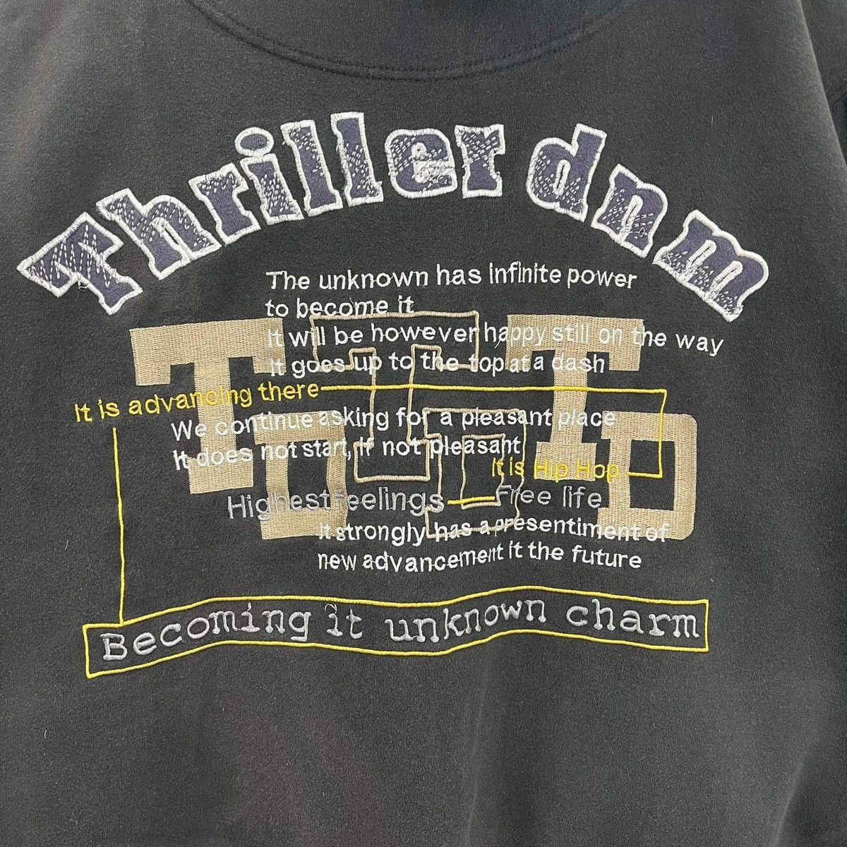 Japanese Brand × Vintage JAPANASE!! Thiriller Denim Big Back Logo Zipper Hoodies Size US L / EU 52-54 / 3 - 5 Thumbnail