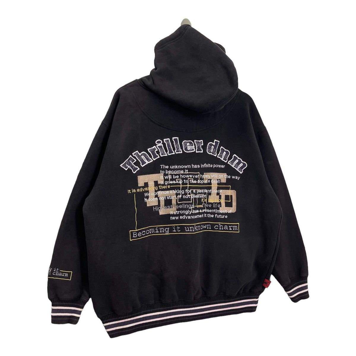 Japanese Brand × Vintage JAPANASE!! Thiriller Denim Big Back Logo Zipper Hoodies Size US L / EU 52-54 / 3 - 2 Thumbnail