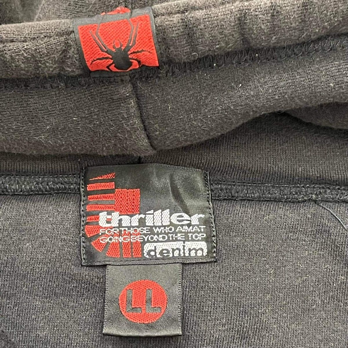 Japanese Brand × Vintage JAPANASE!! Thiriller Denim Big Back Logo Zipper Hoodies Size US L / EU 52-54 / 3 - 15 Thumbnail