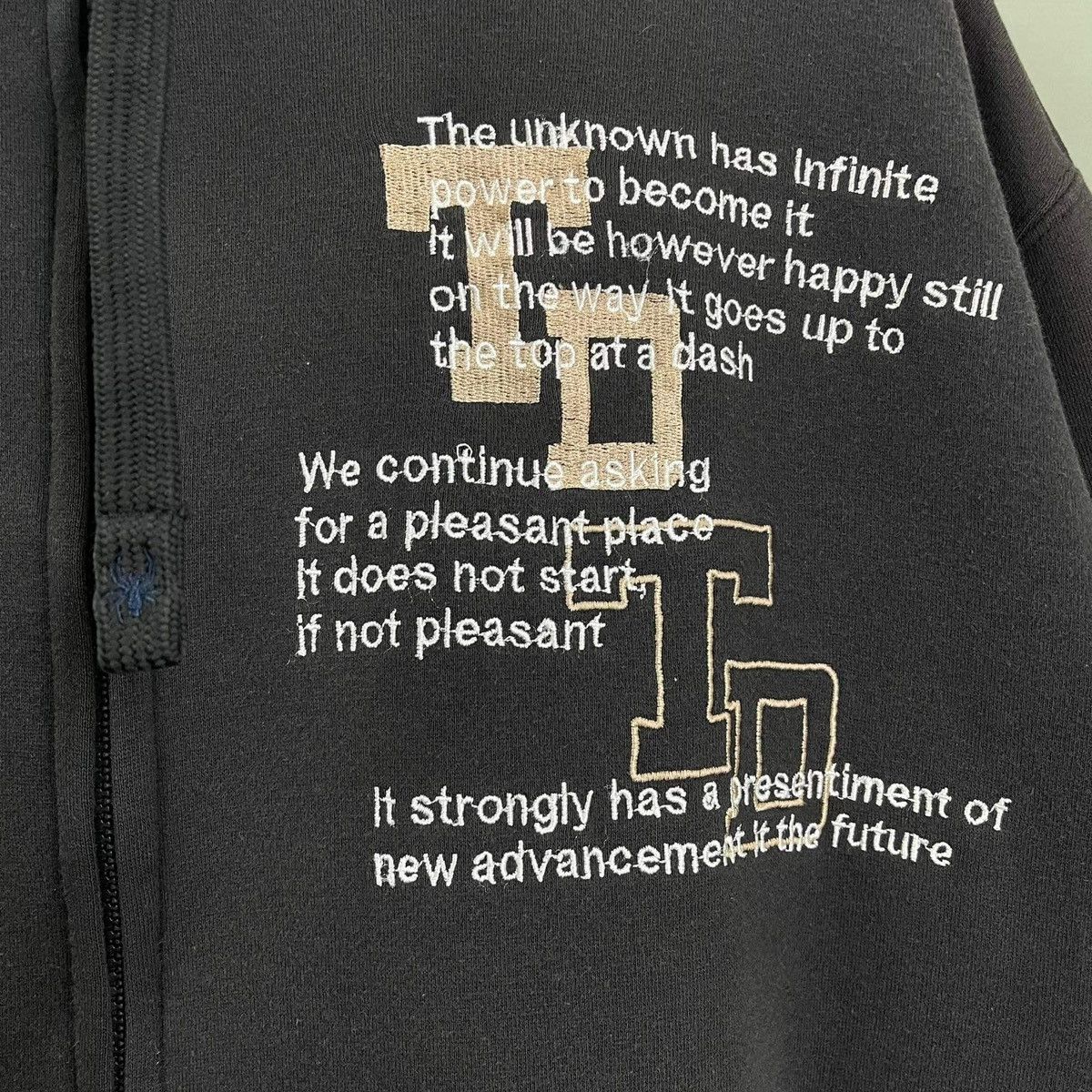 Japanese Brand × Vintage JAPANASE!! Thiriller Denim Big Back Logo Zipper Hoodies Size US L / EU 52-54 / 3 - 8 Thumbnail