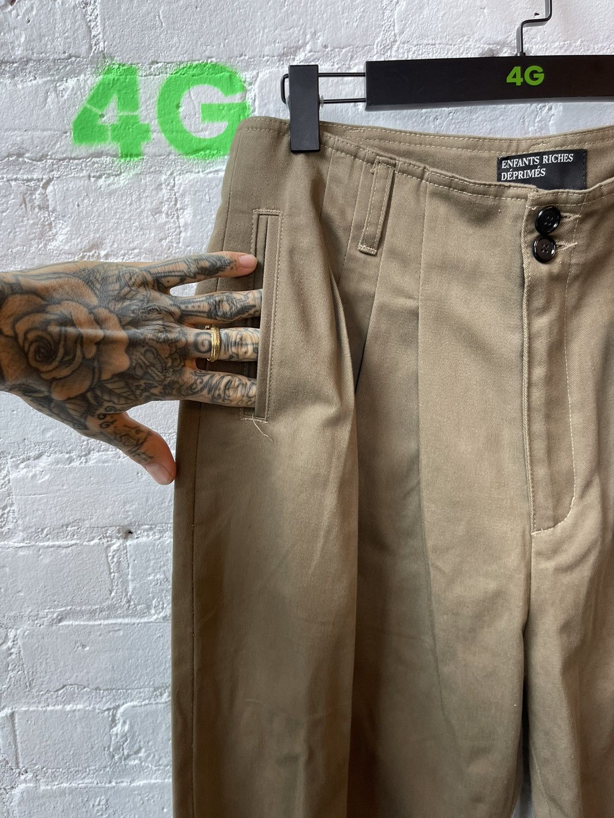 Enfants Riches Deprimes ERD NEW SKATER PLEATED TAN PANTS SZ 32 M Size US 32 / EU 48 - 7 Thumbnail