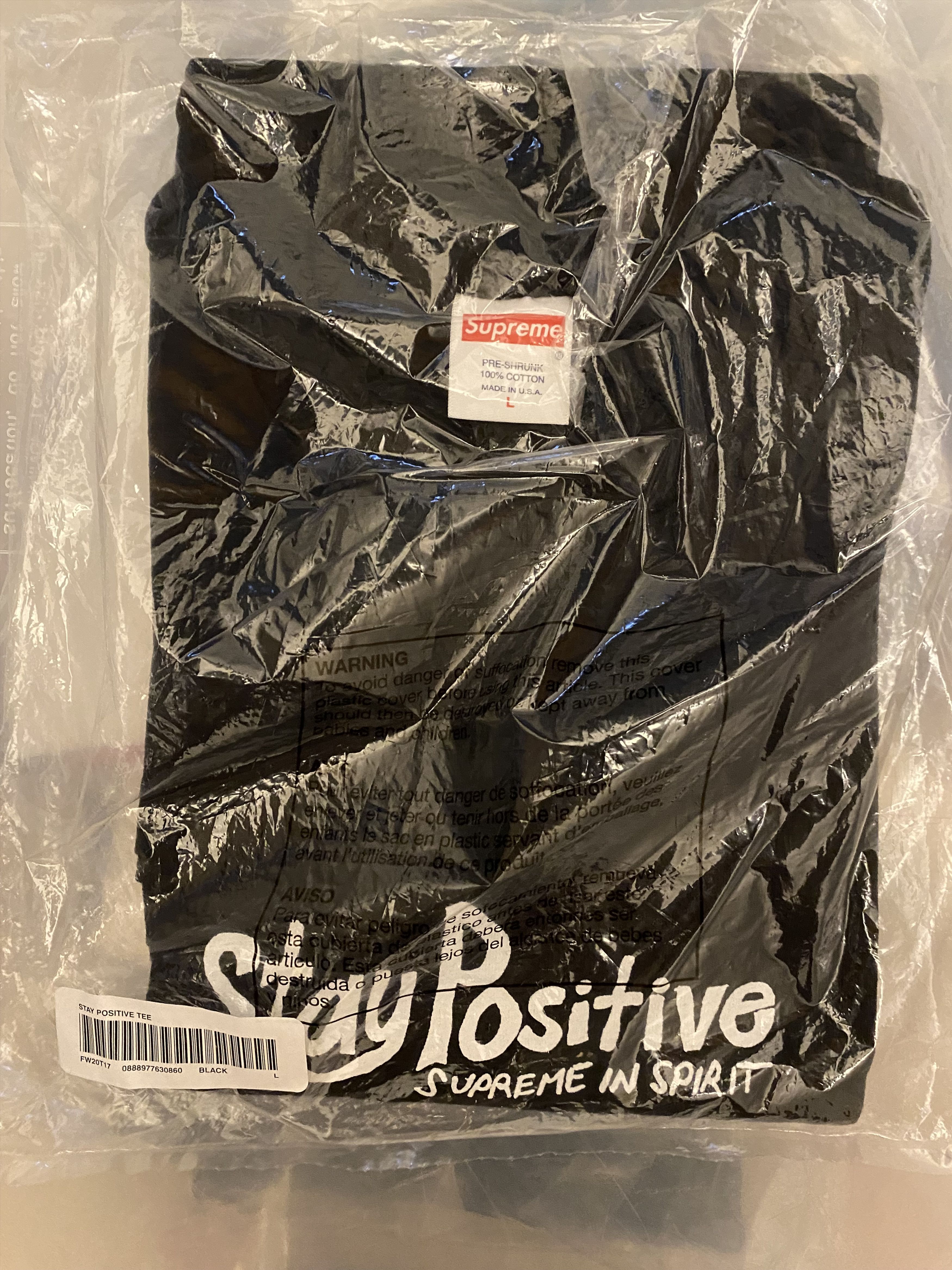 Supreme Supreme Stay Postive black Size Large Size US L / EU 52-54 / 3 - 1 Preview