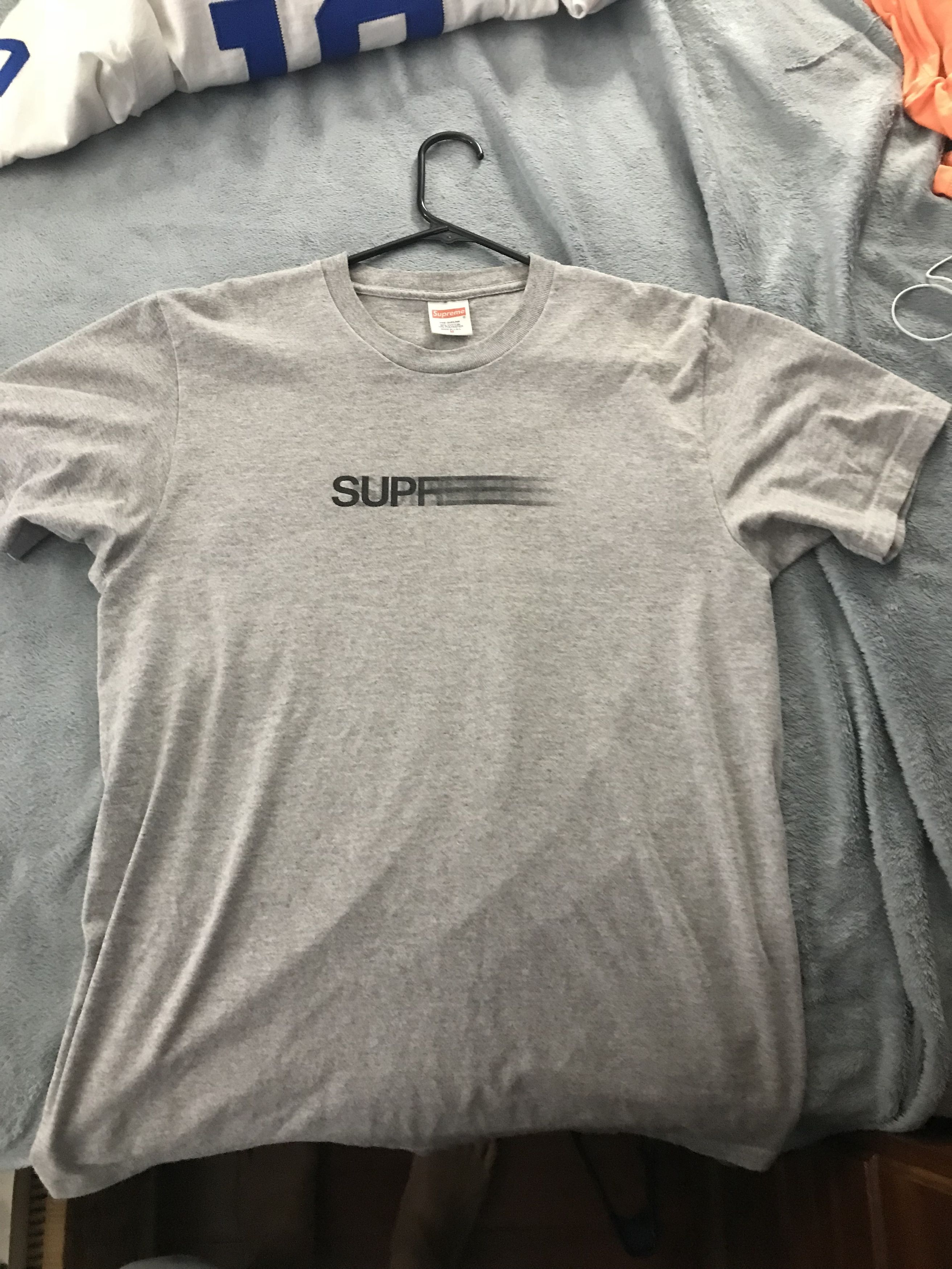 Supreme Supreme Motion Logo grey gray tee | Grailed