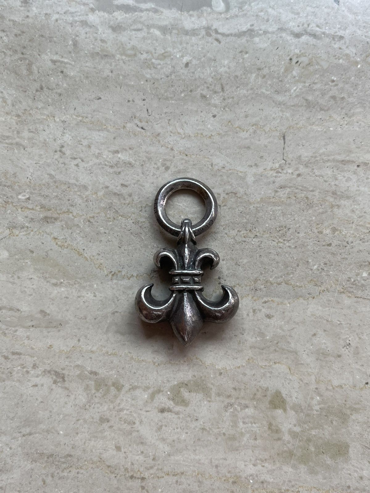 image of Chrome Hearts Bs Fleur Pendant in Silver, Men's