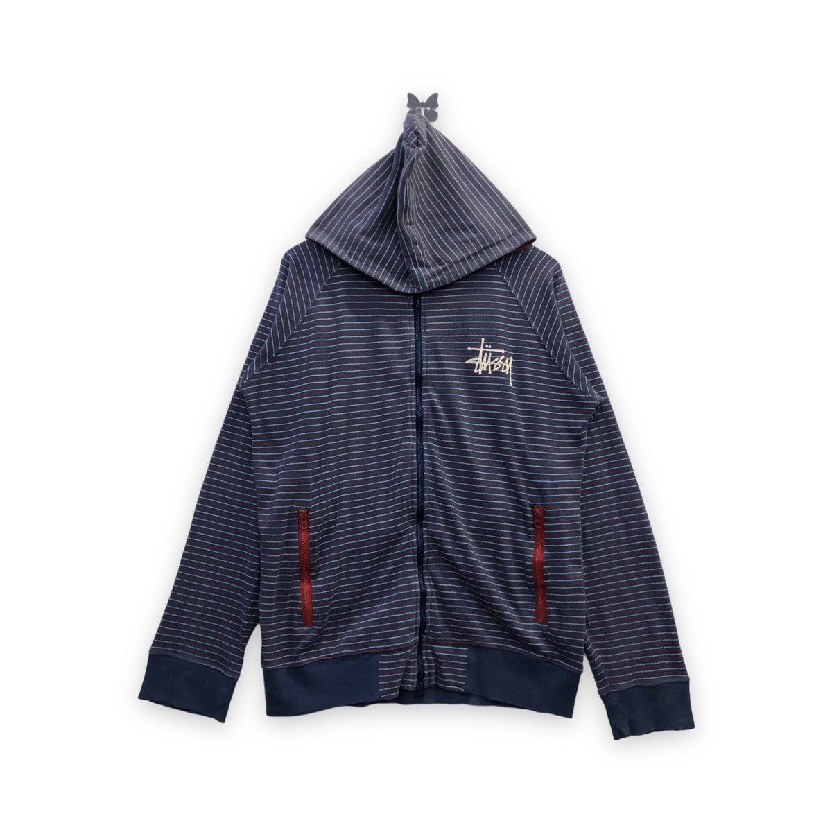 ‘Rare!! Stussy Striped Hoodie