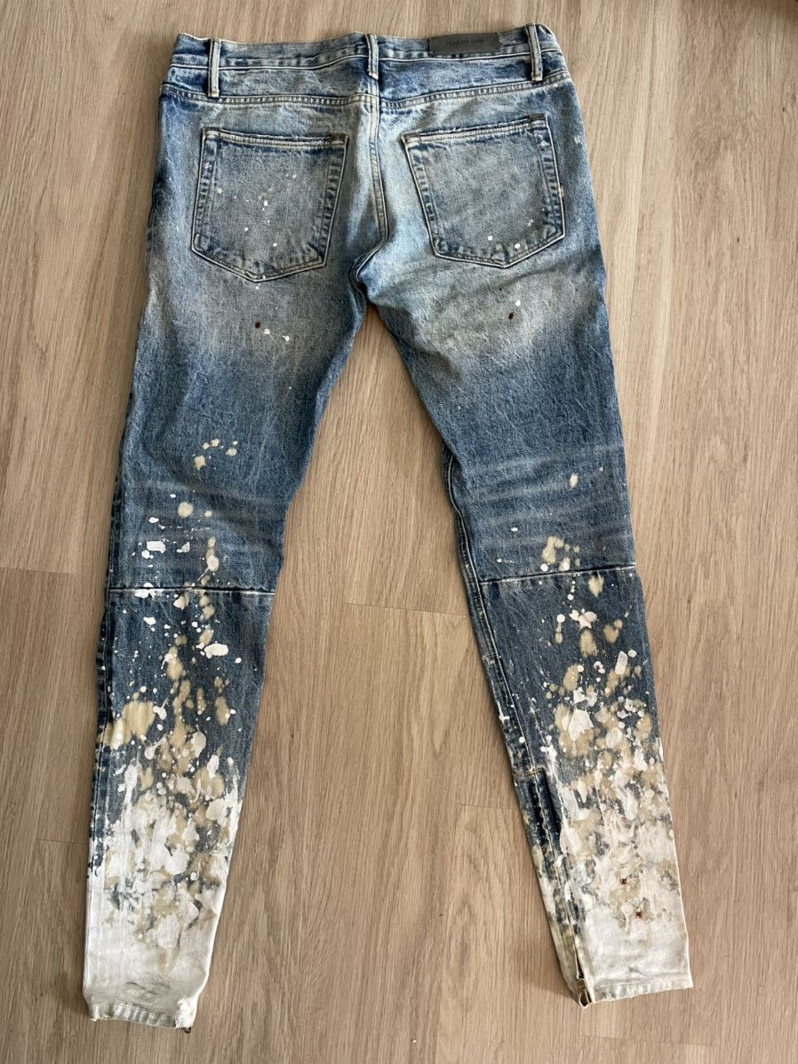 Fear of God Fear of God Selvedge Painted paint splash Denim Size US 33 - 3 Thumbnail