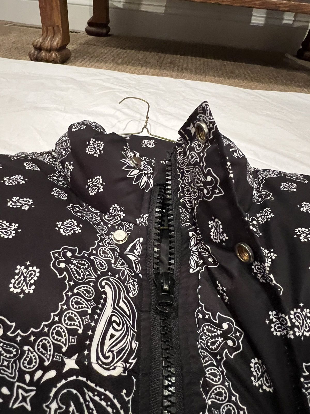 Vintage Black Bandana Puffer Coat Size US M / EU 48-50 / 2 - 5 Thumbnail