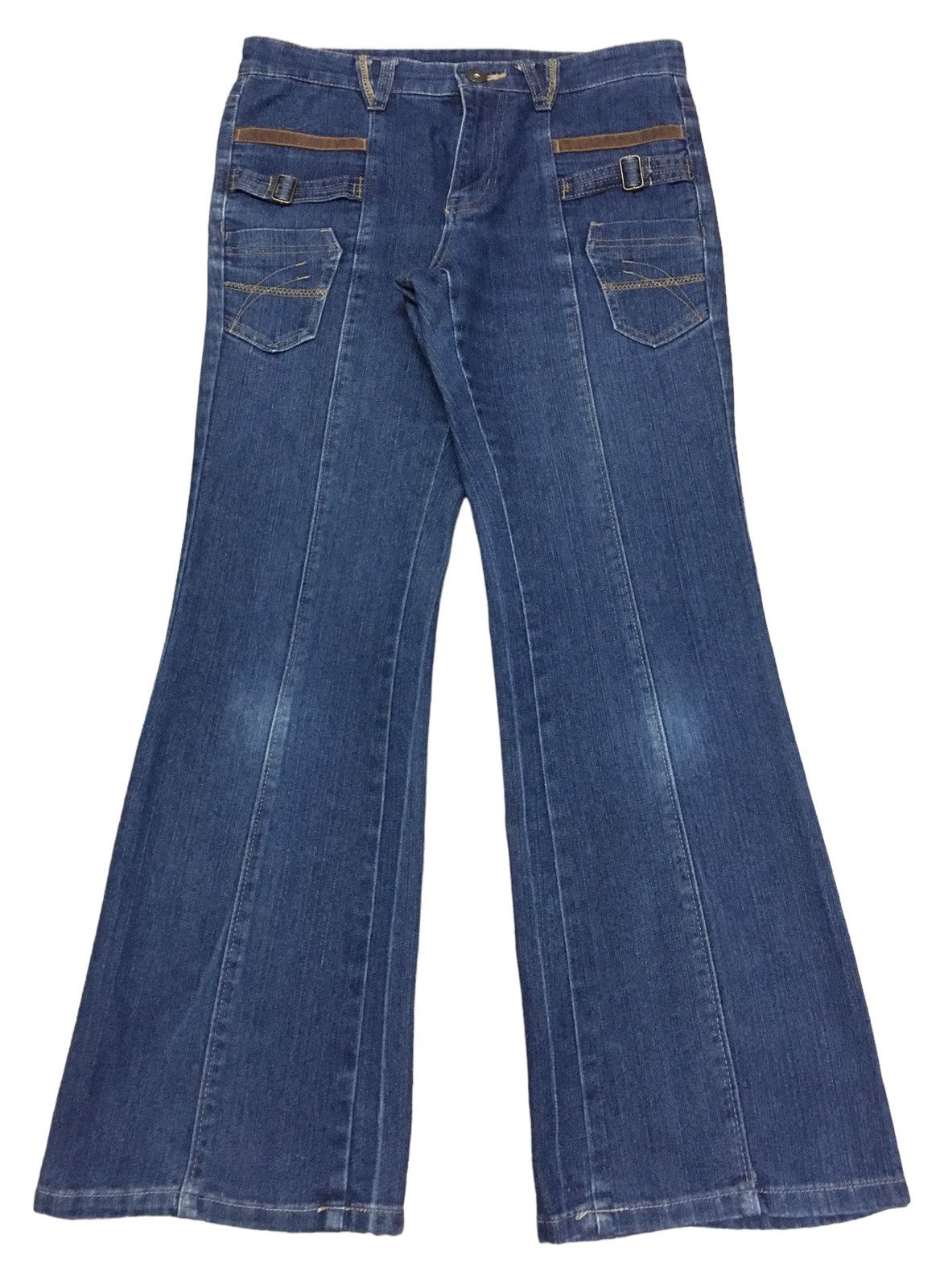 If Six Was Nine × Japanese Brand Very Rare Design Vintage Japanese Brand Flared Jeans 1990s Size US 32 / EU 48 - 1 Thumbnail