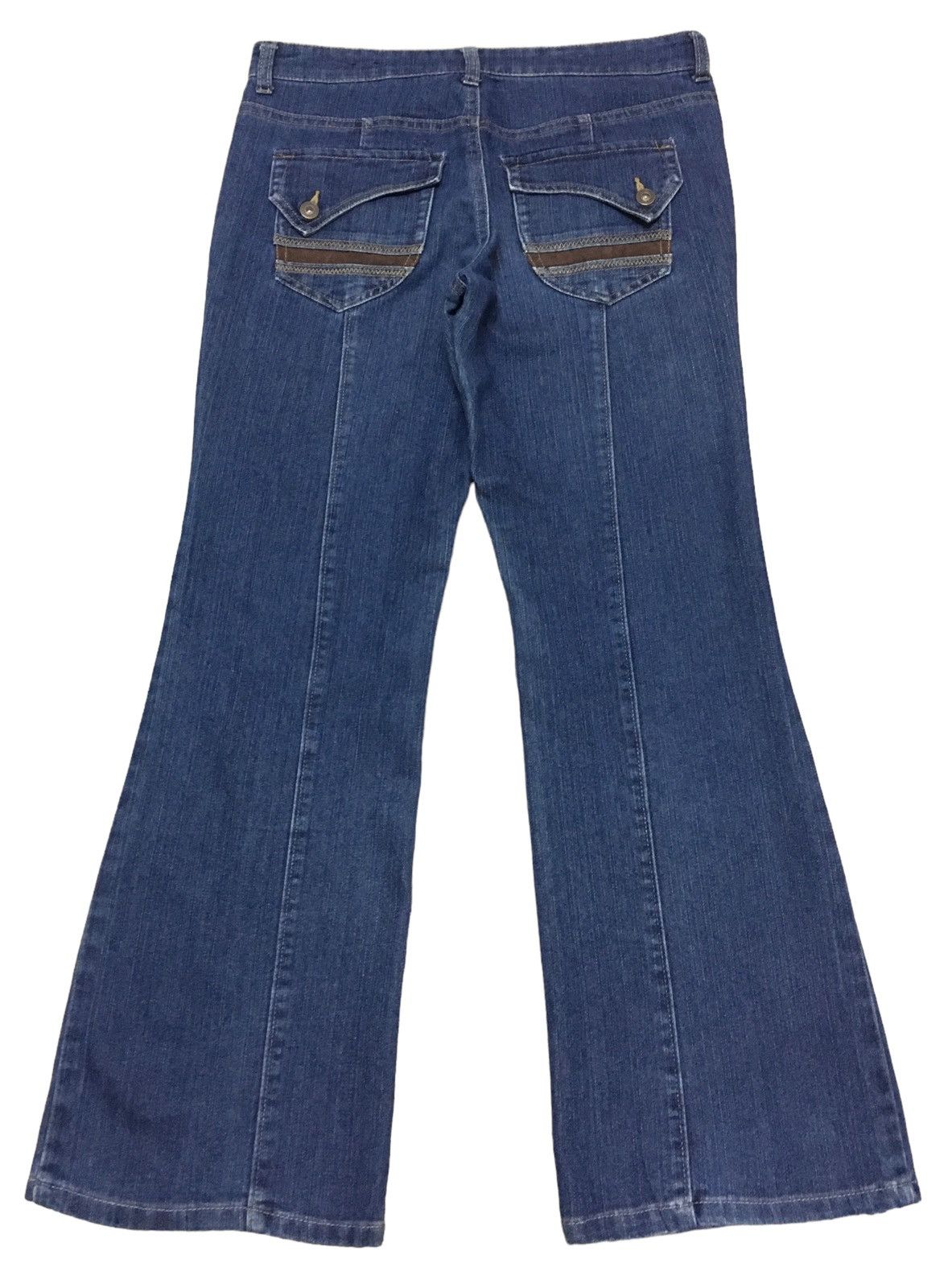 If Six Was Nine × Japanese Brand Very Rare Design Vintage Japanese Brand Flared Jeans 1990s Size US 32 / EU 48 - 2 Thumbnail