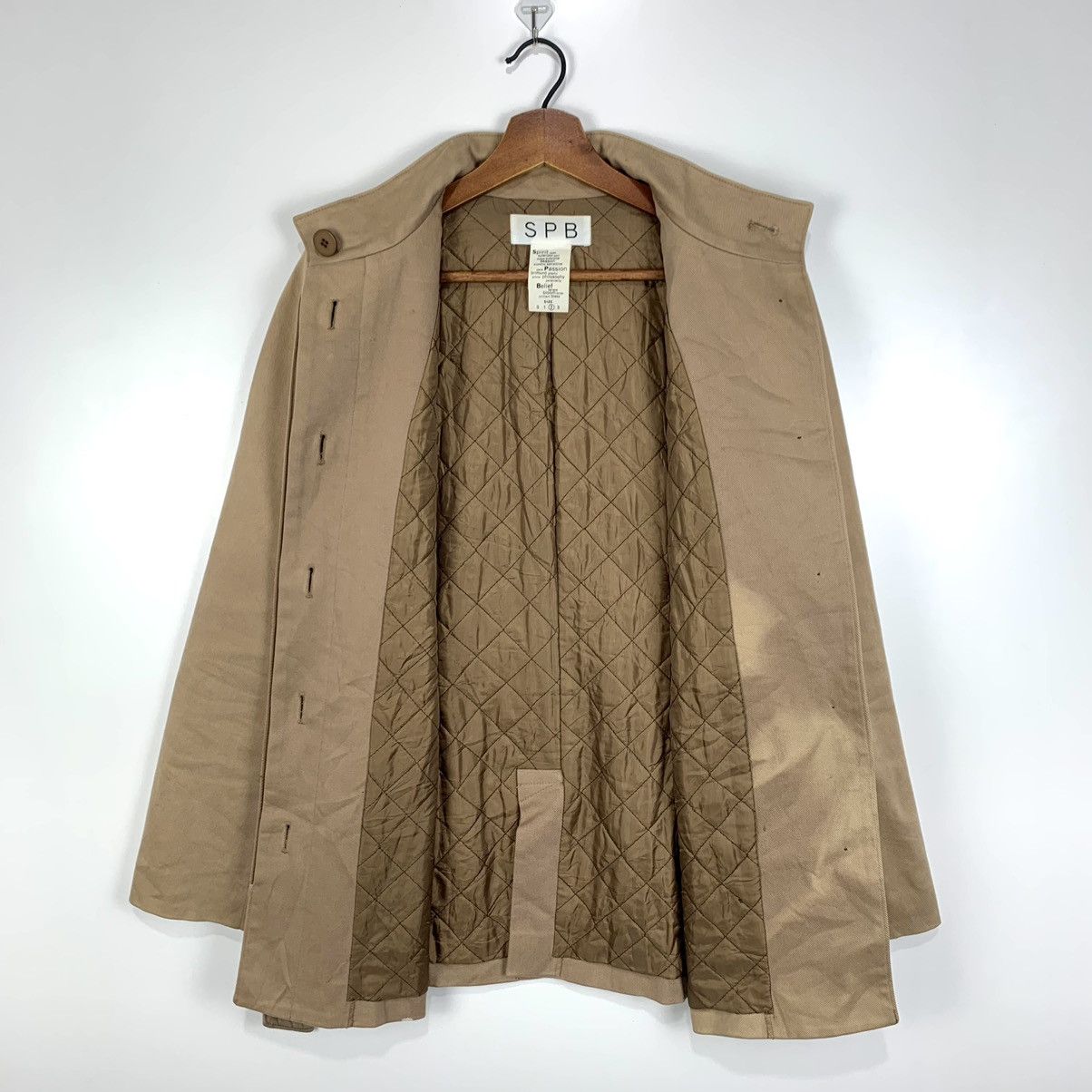 Japanese Brand Vintage SPB Button Up Trench Coat Jacket Size M / US 6-8 / IT 42-44 - 7 Thumbnail