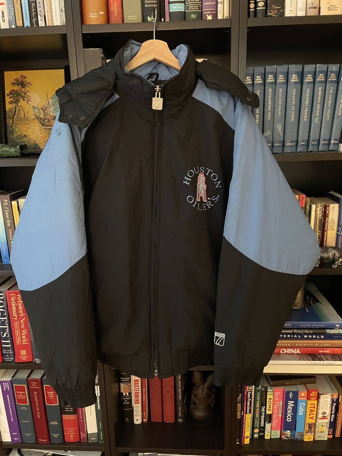 Vintage Vintage 90s Houston Oilers Logo 7 Jacket Grailed