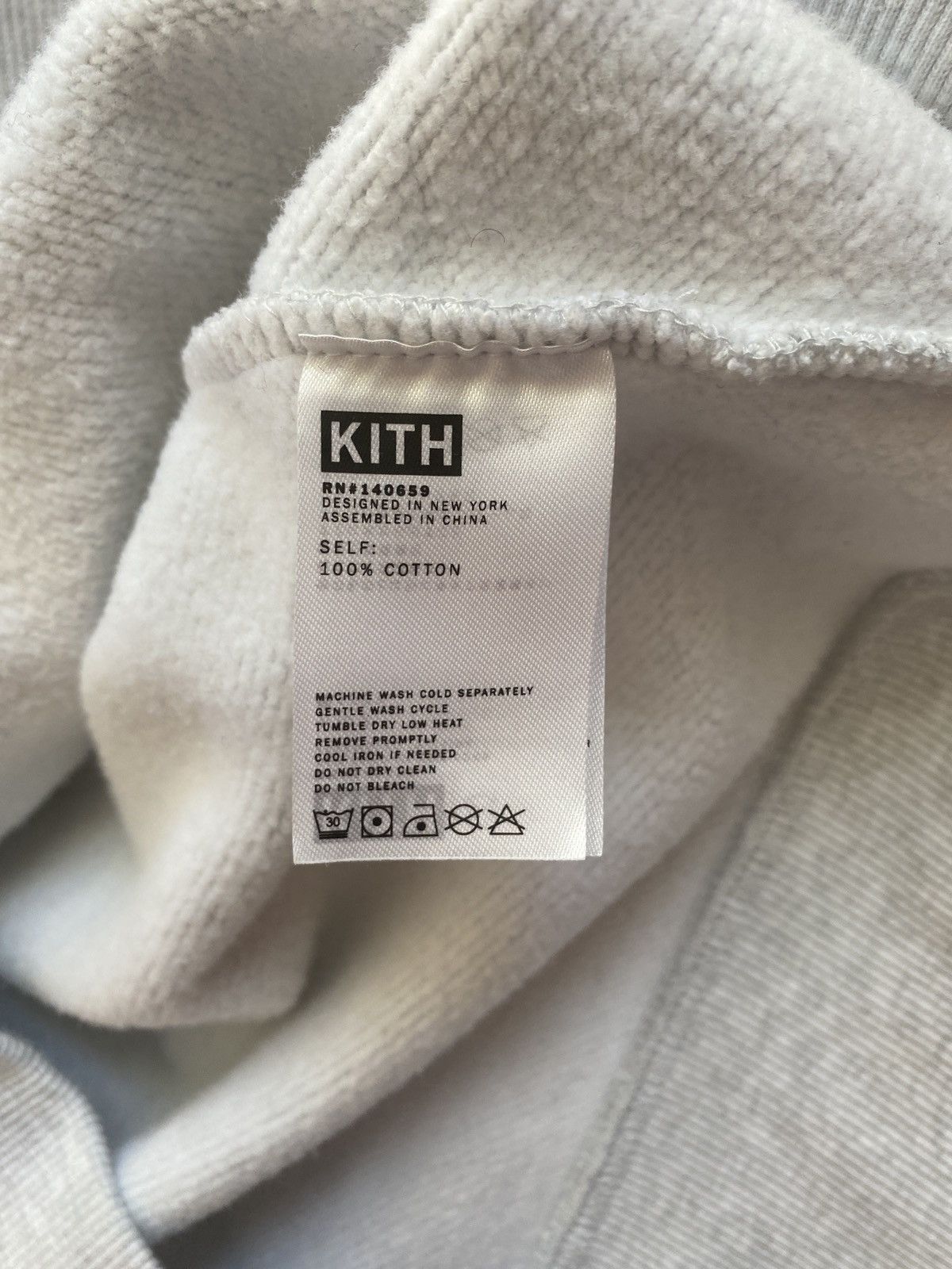 image of Kith Loony Tunes Hoodie “That’S All Folks” in Grey, Men's (Size Medium)