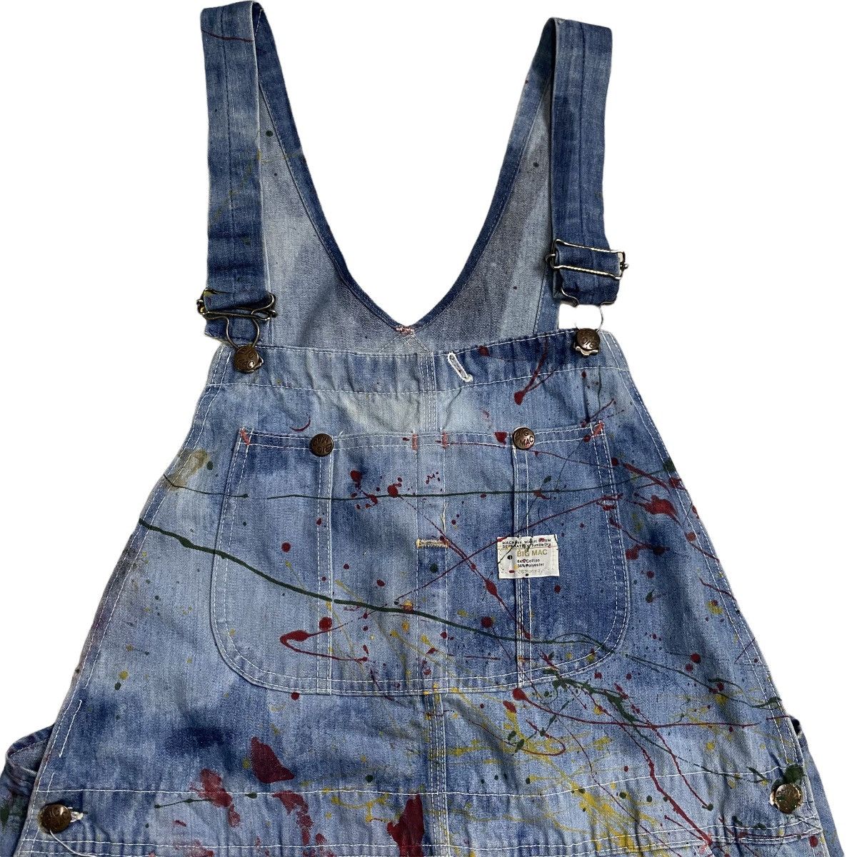 Big Mac × Vintage Big Mac square bak by Jc Penney paint splatted bib overall Size US 40 / EU 56 - 5 Thumbnail