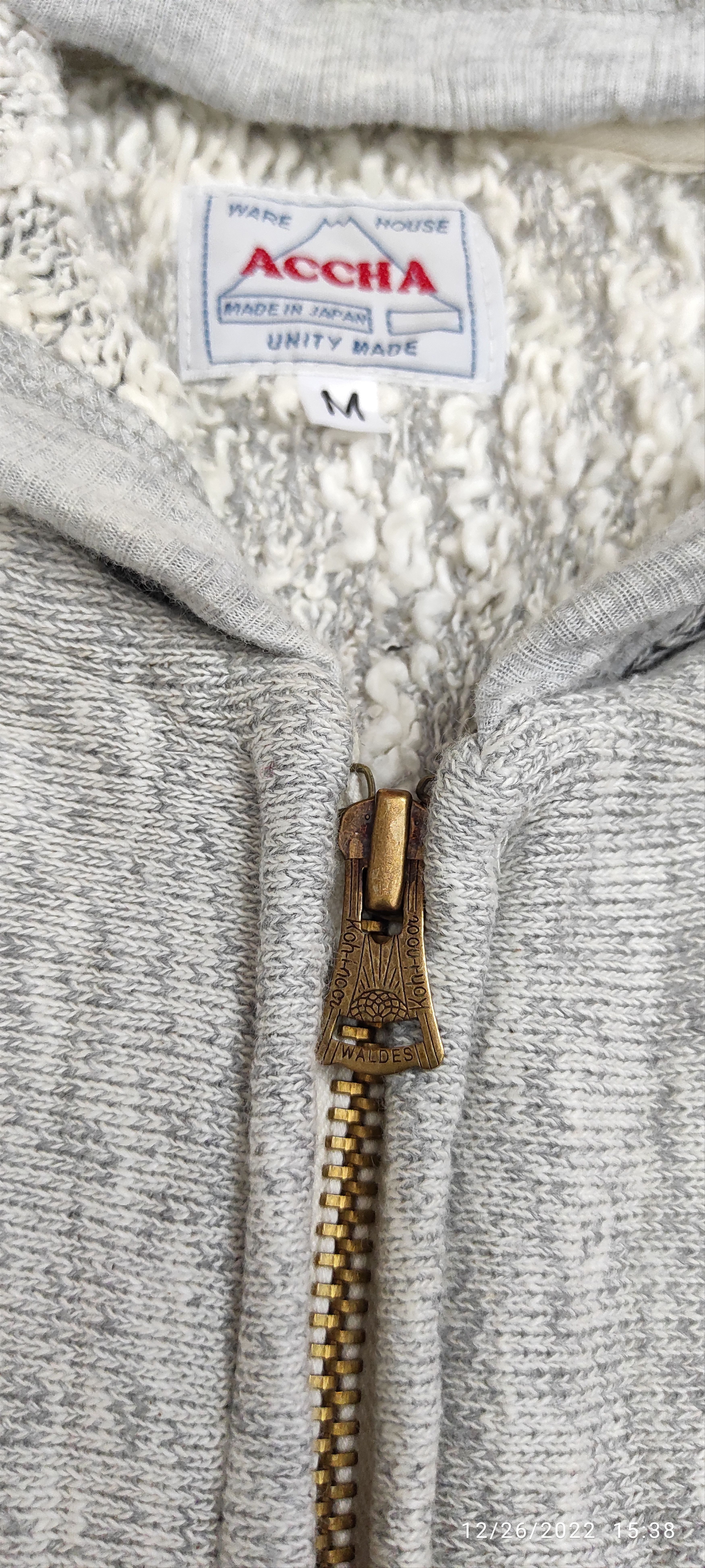 Japanese Brand Archive ACCHA WAREHOUSE UNITY MADE ZIP UP HOODIE Size US M / EU 48-50 / 2 - 7 Thumbnail