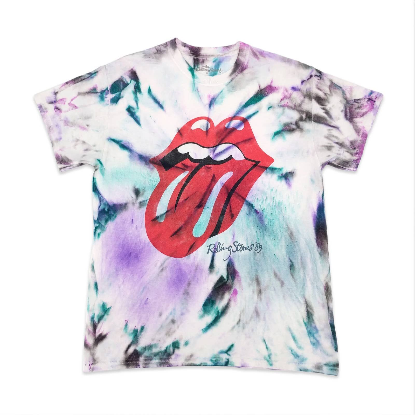 The Rolling Stones '89 Custom Tie Dye T-Shirt Rock Band Tee