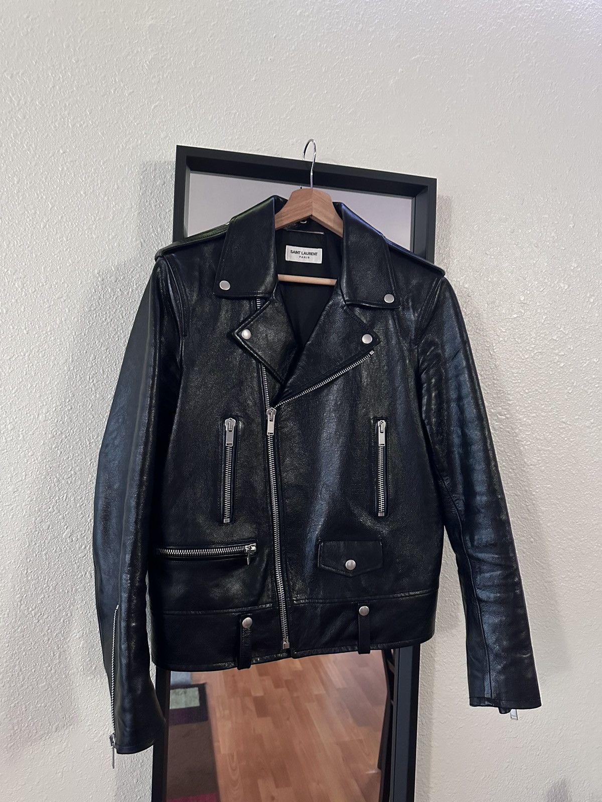 Saint Laurent Paris 2021 L01 Calfskin Leather Biker Jacket | Grailed