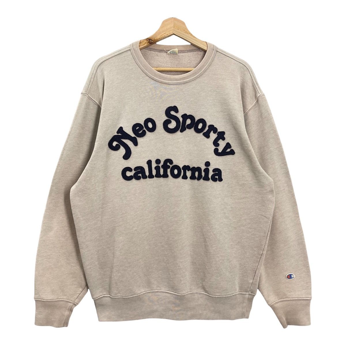 Champion × Supreme Supreme Champion 3D Metallic Navy Sweatshirt Sz