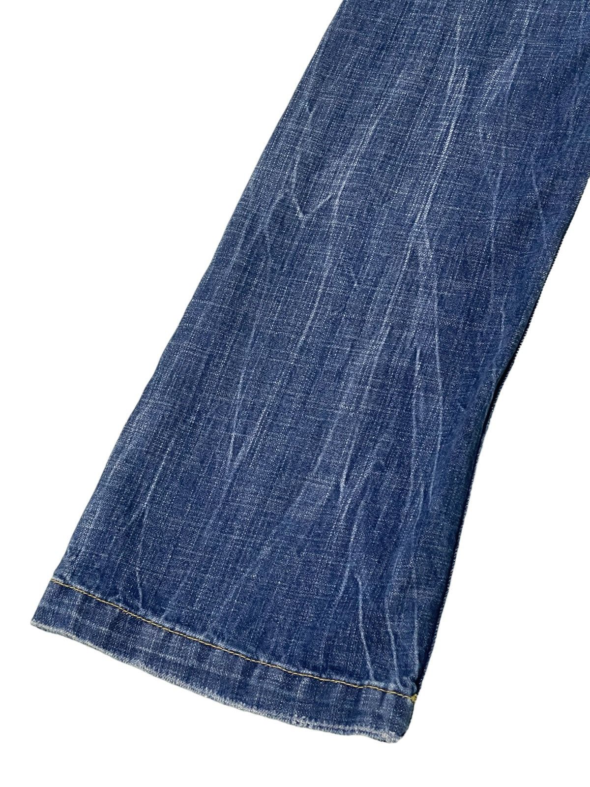 Japanese Brand Flare Jeans Lolitas Acid Wash Low Rise Boot Cut 3🟦8 Size US 29 - 17 Thumbnail