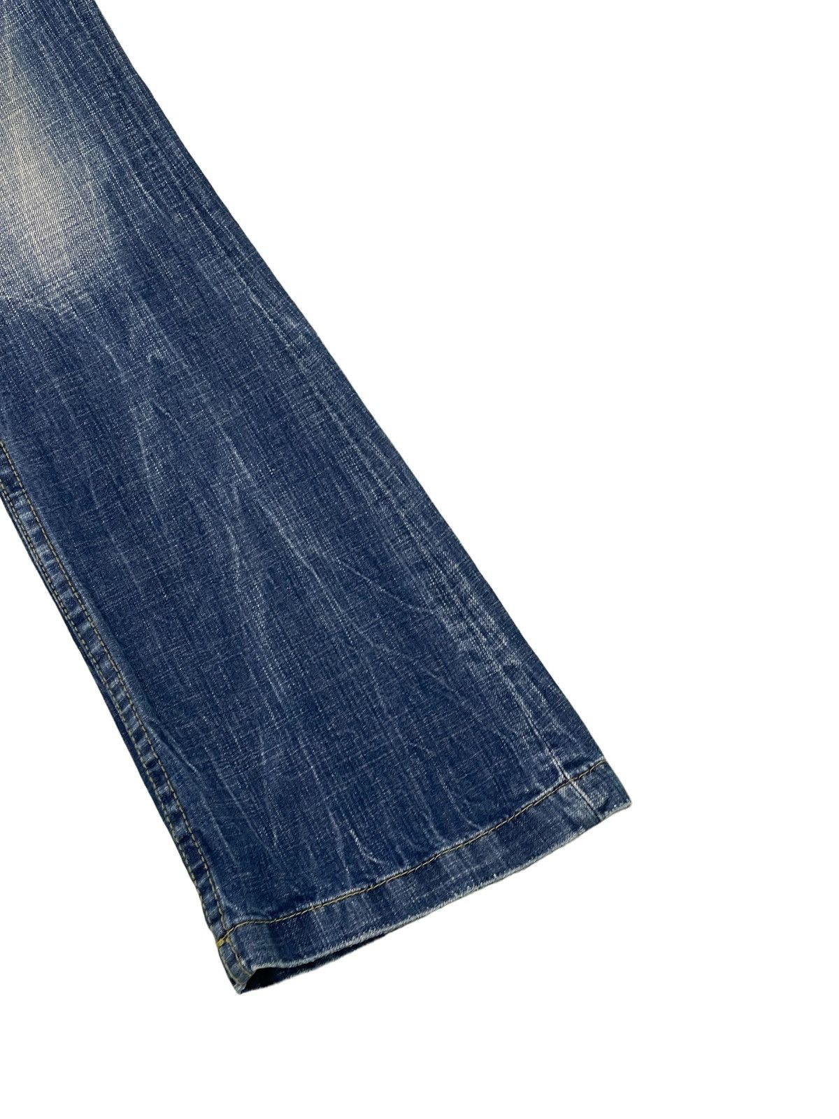 Japanese Brand Flare Jeans Lolitas Acid Wash Low Rise Boot Cut 3🟦8 Size US 29 - 4 Thumbnail