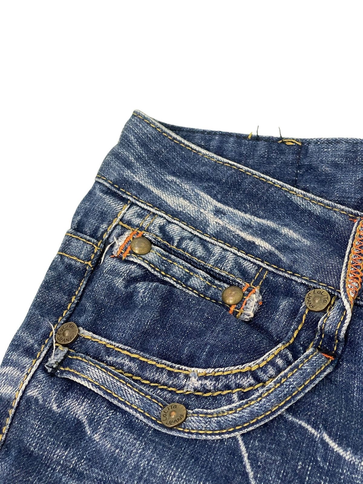 Japanese Brand Flare Jeans Lolitas Acid Wash Low Rise Boot Cut 3🟦8 Size US 29 - 10 Thumbnail